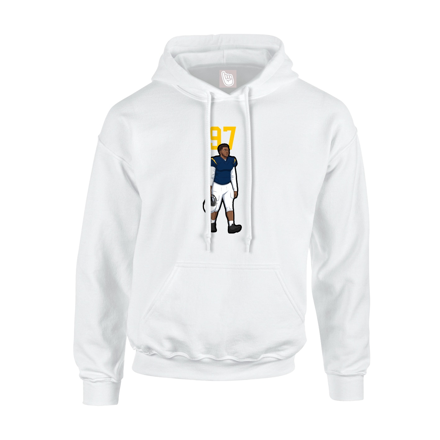 Hoodie — Number Top in White