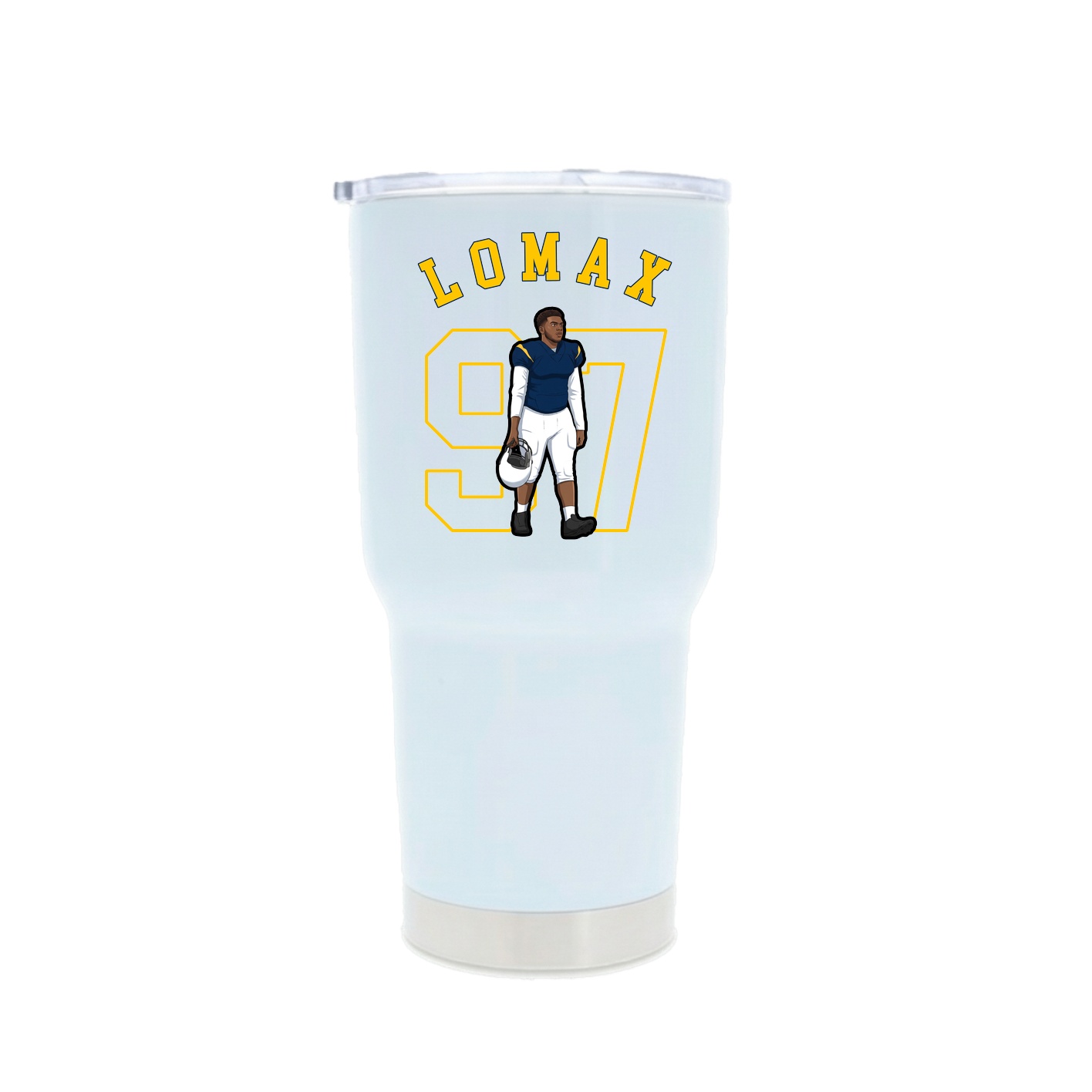 30oz Stainless Steel Tumbler — Shirsey Arch in White