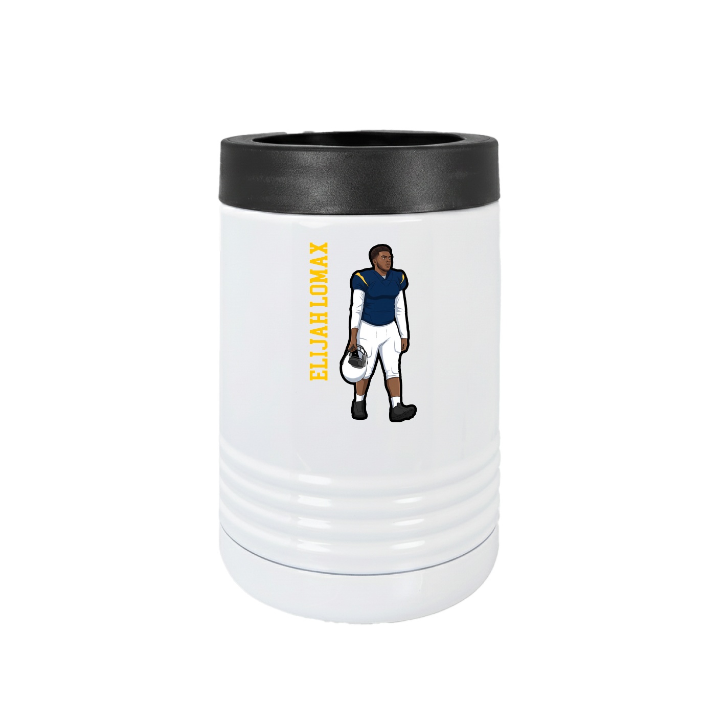 Beverage Holder — Name Vertical in White