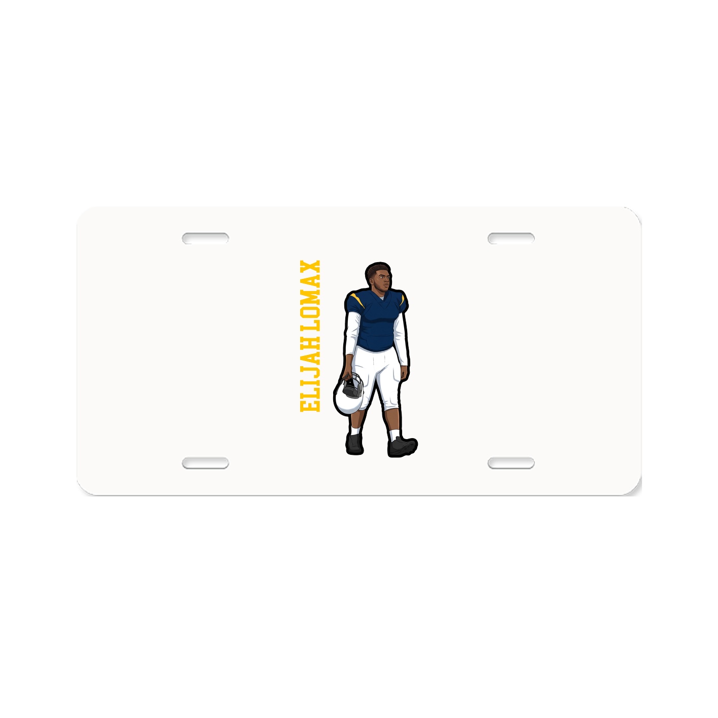 License Plate — Name Vertical in Classic