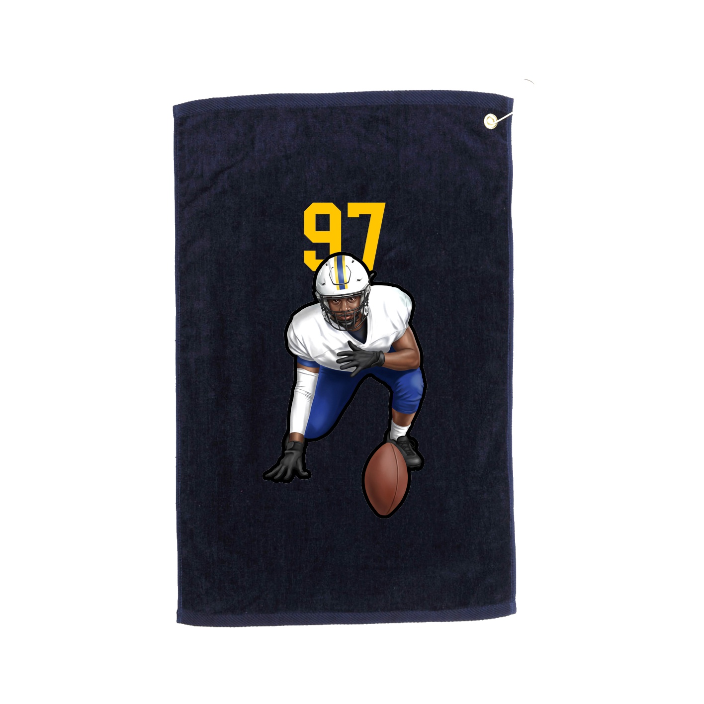 Golf Towel — Number Top in Navy