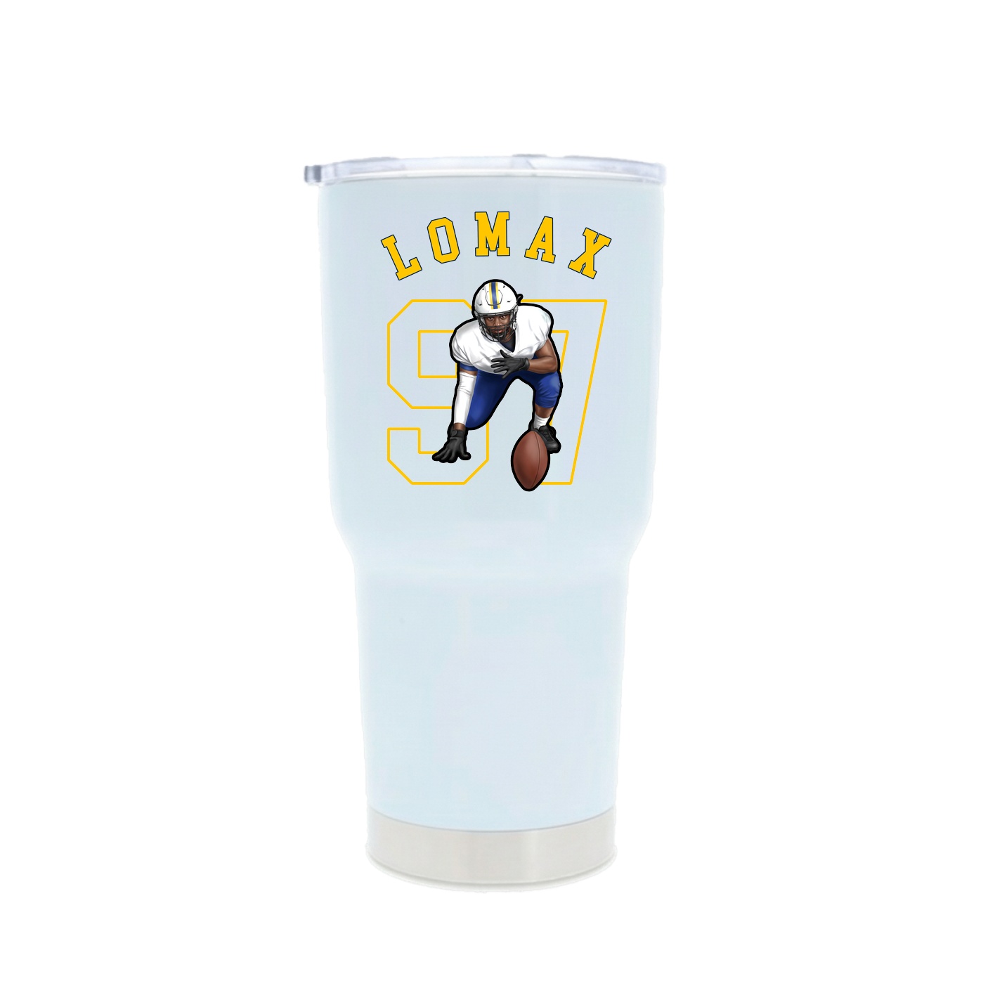 30oz Stainless Steel Tumbler — Shirsey Arch in White