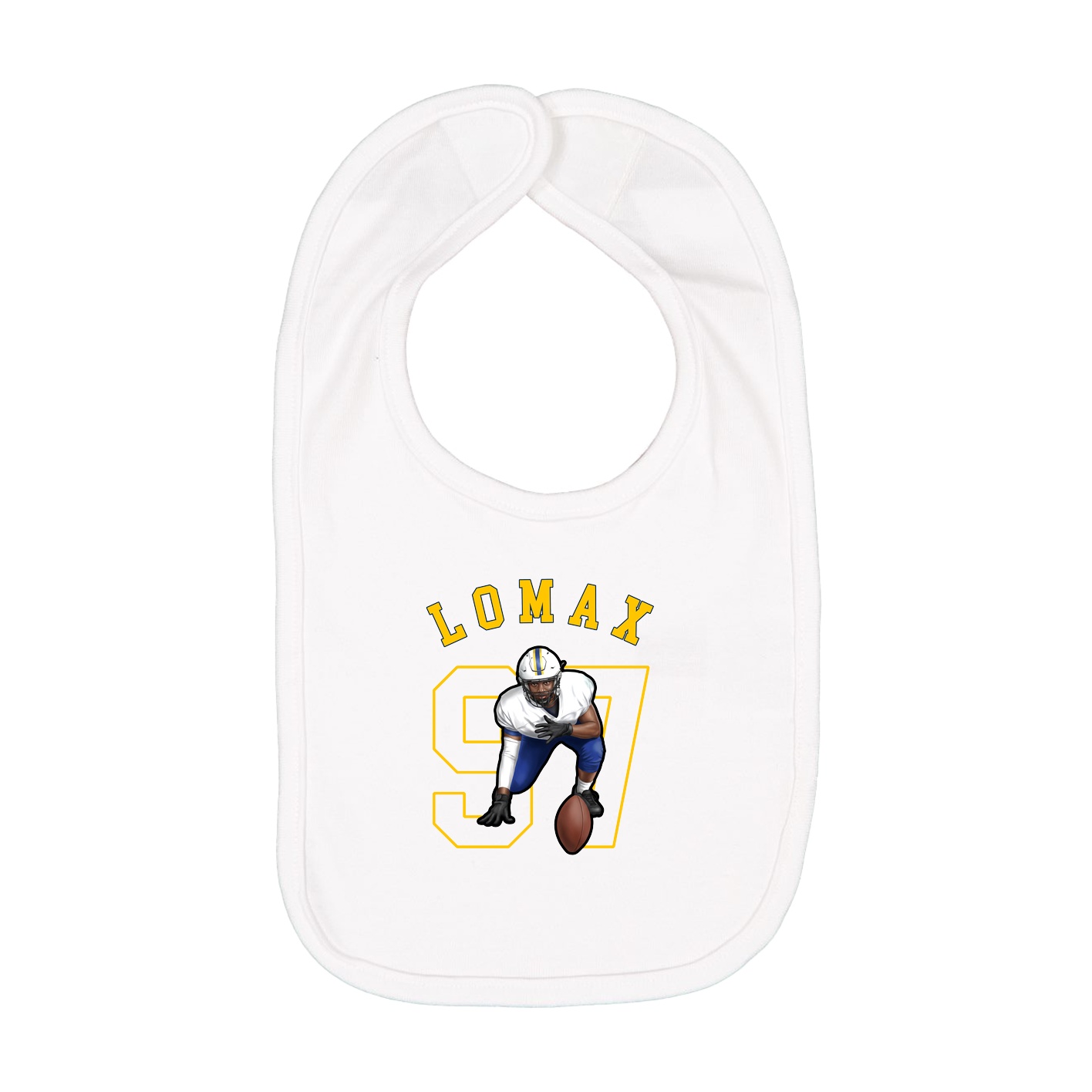 Infant Bib — Shirsey Arch in White