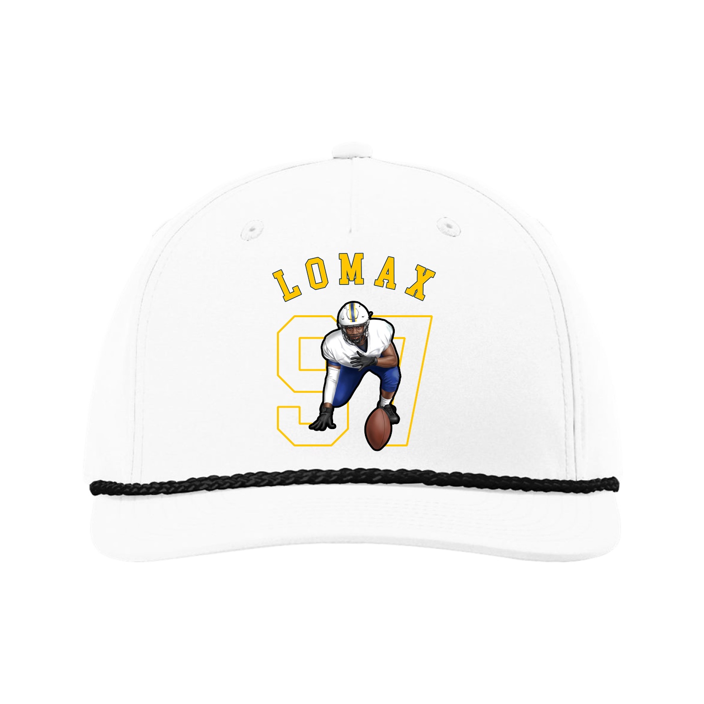 Five-Panel Classic Rope Cap — Shirsey Arch in White