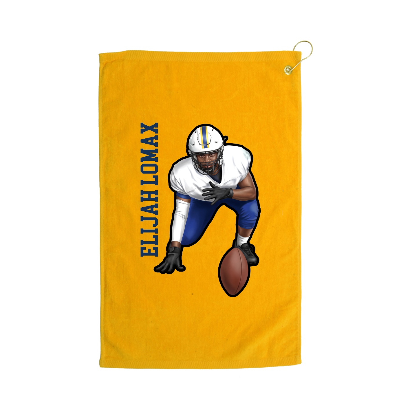 Golf Towel — Name Vertical in Gold