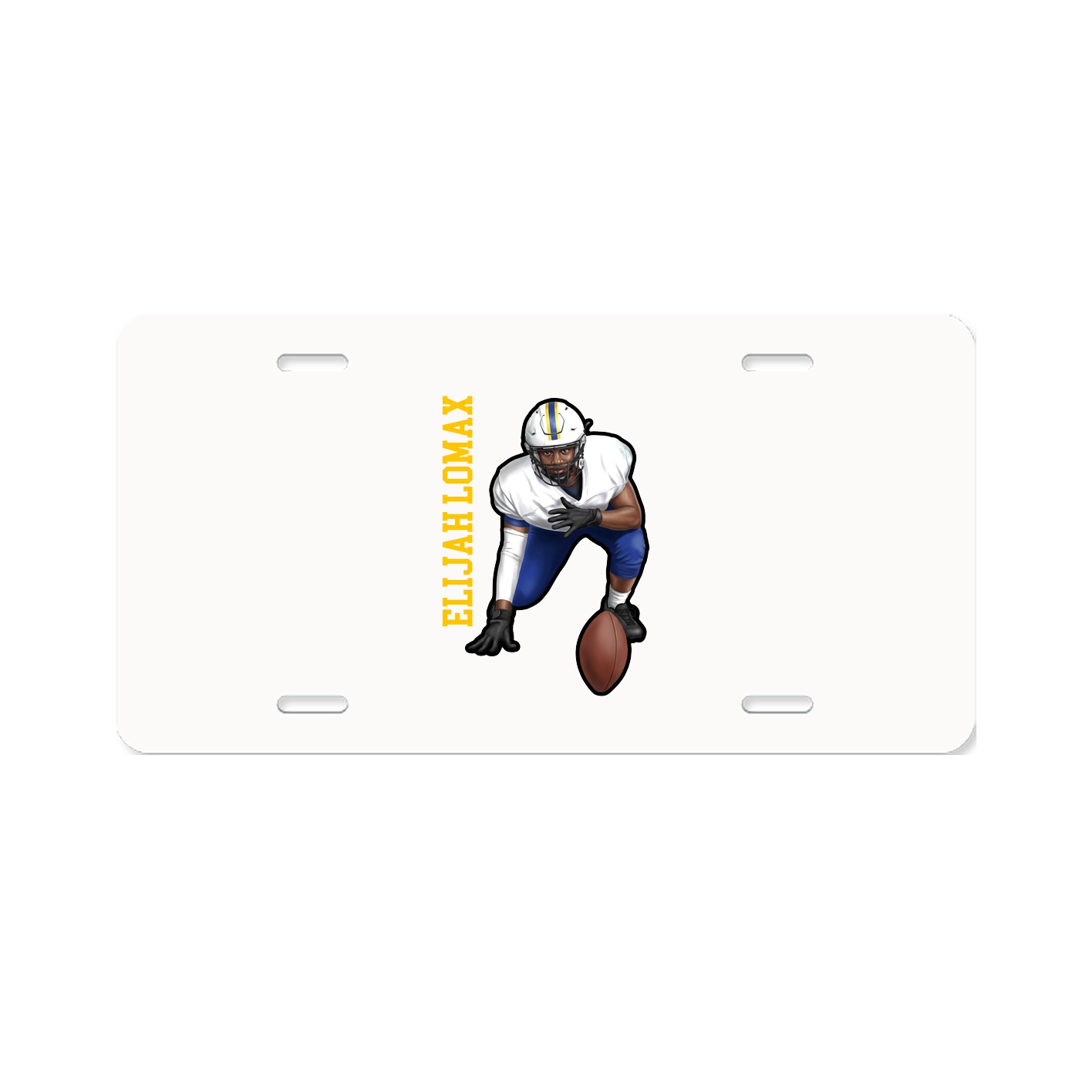License Plate — Name Vertical in Classic