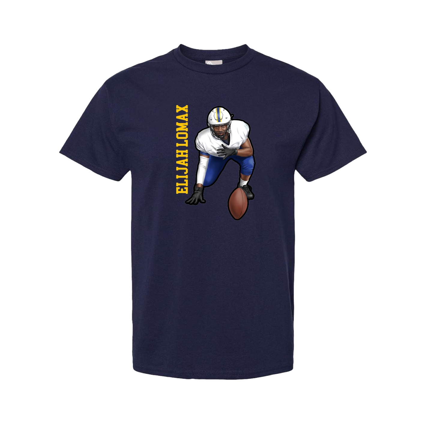 Youth Tee — Name Vertical in Navy