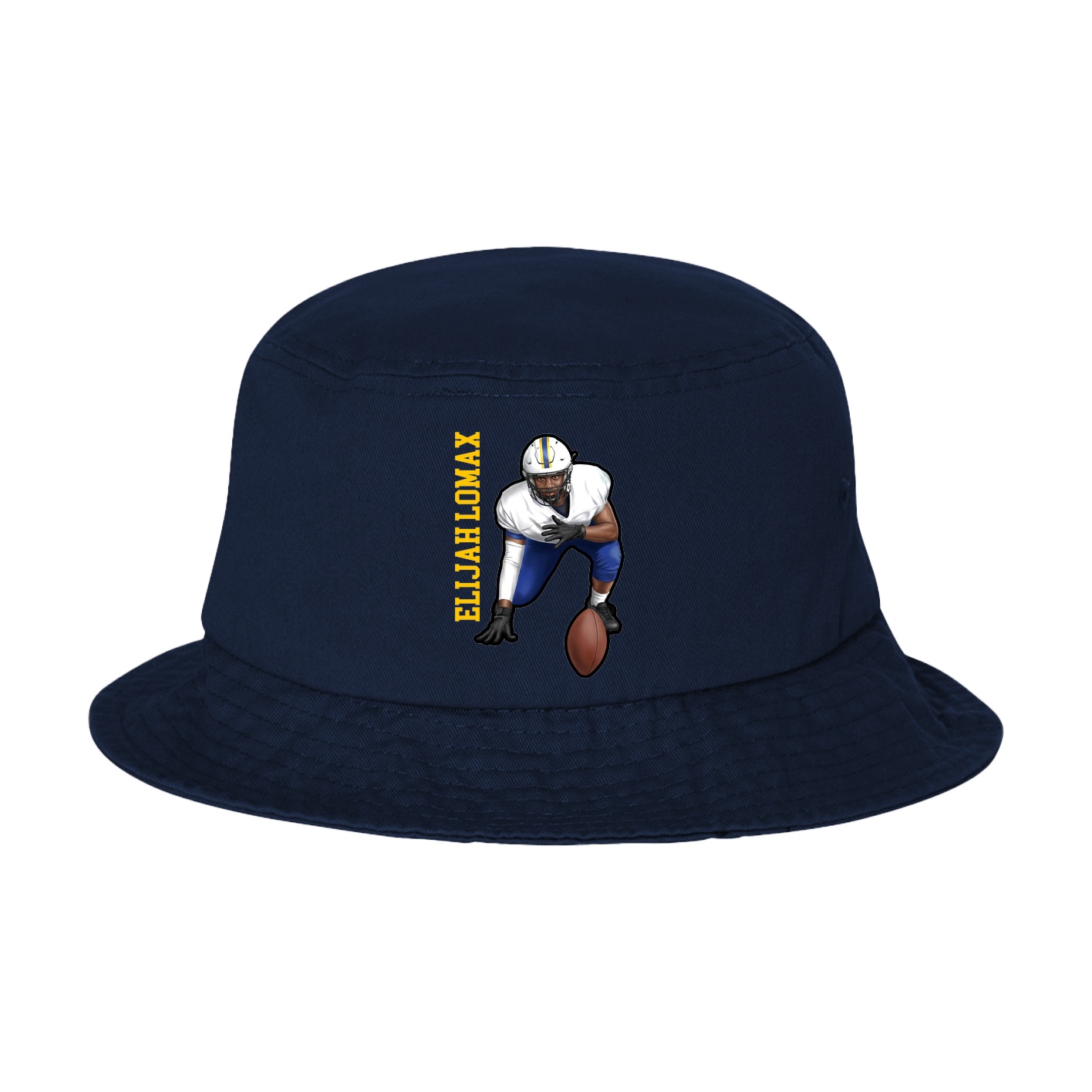 Bucket Cap — Name Vertical in Navy