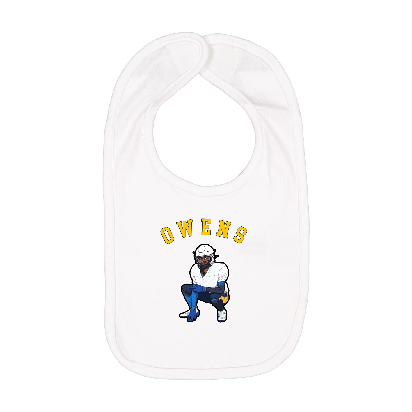 Infant Bib — Shirsey Arch in White
