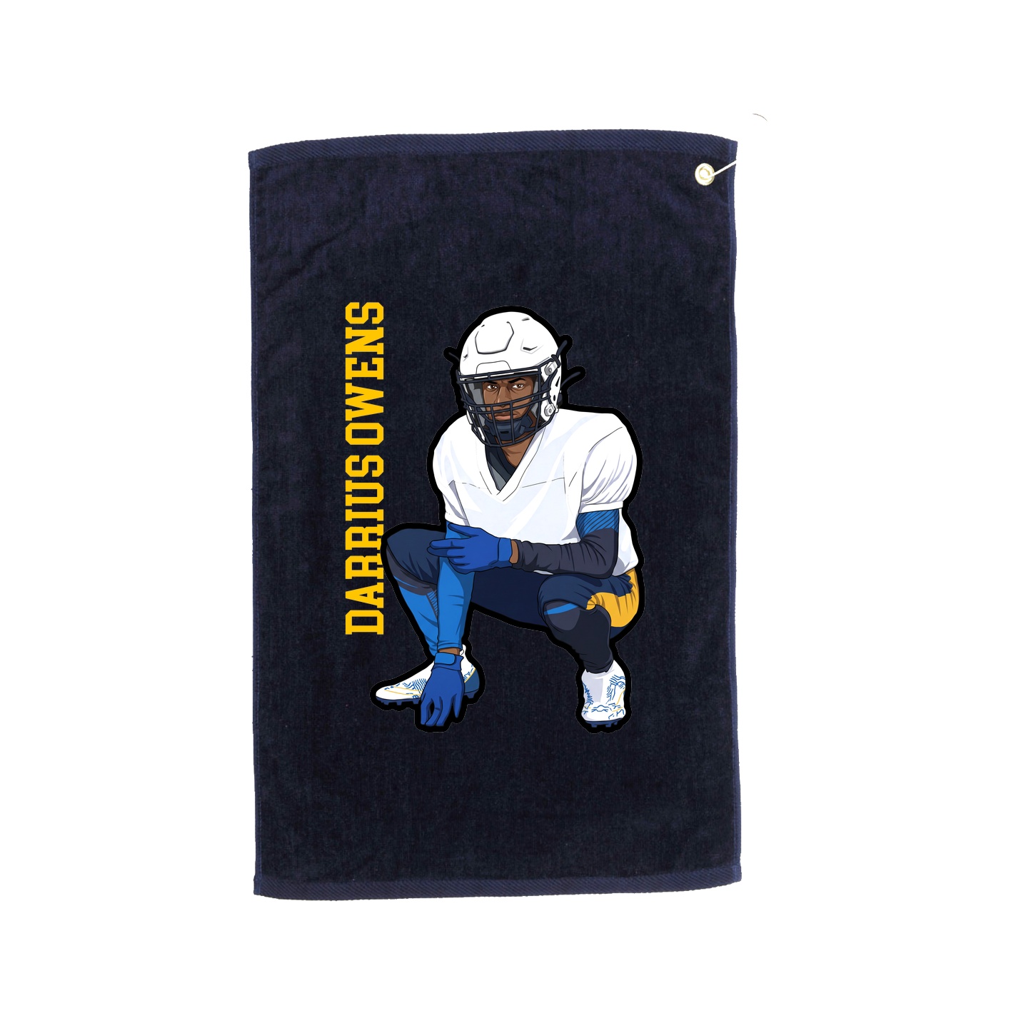 Golf Towel — Name Vertical in Navy