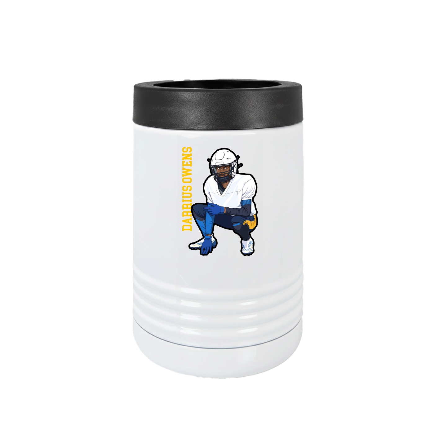 Beverage Holder — Name Vertical in White