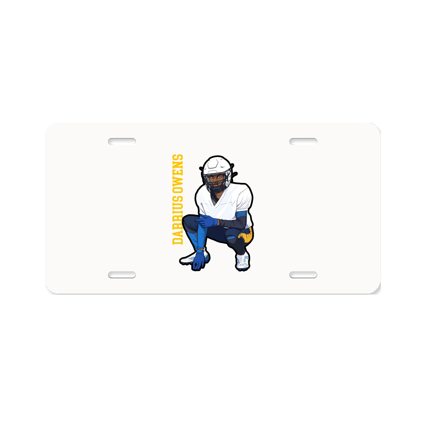 License Plate — Name Vertical in Classic