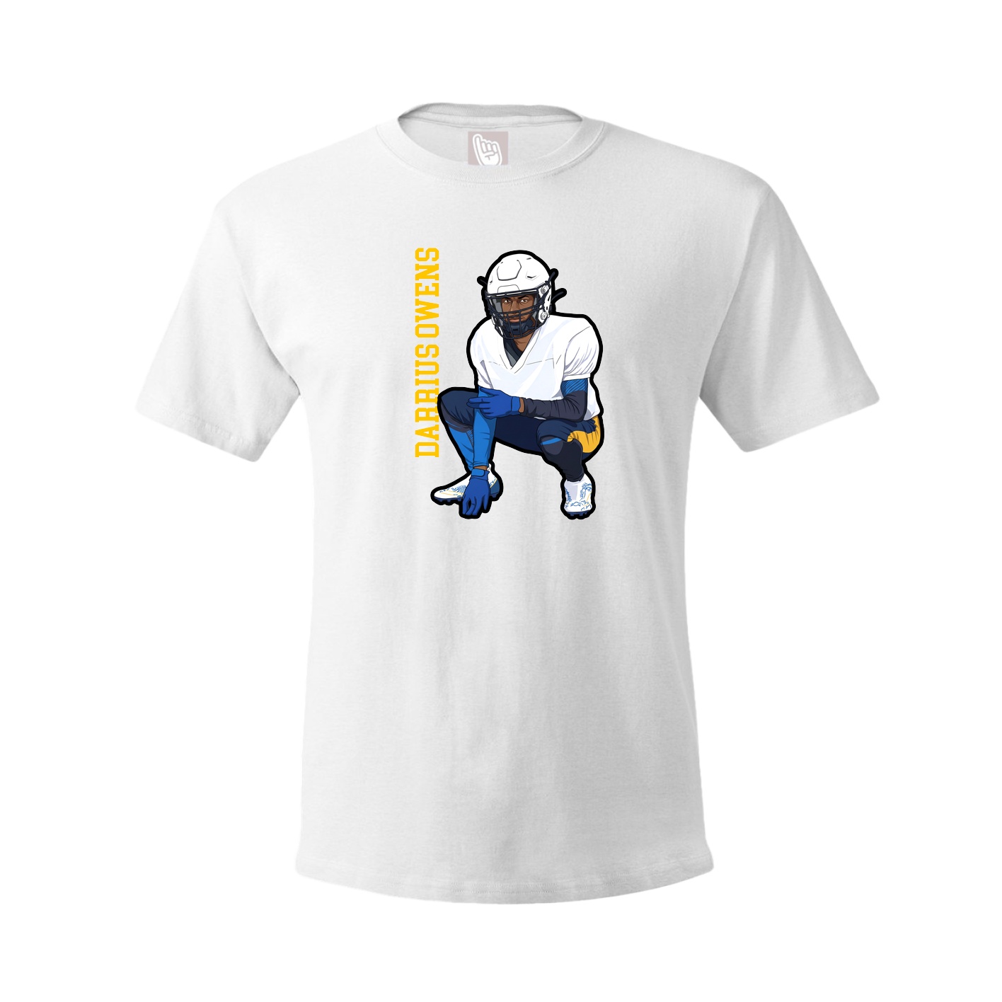 Tee — Name Vertical in White