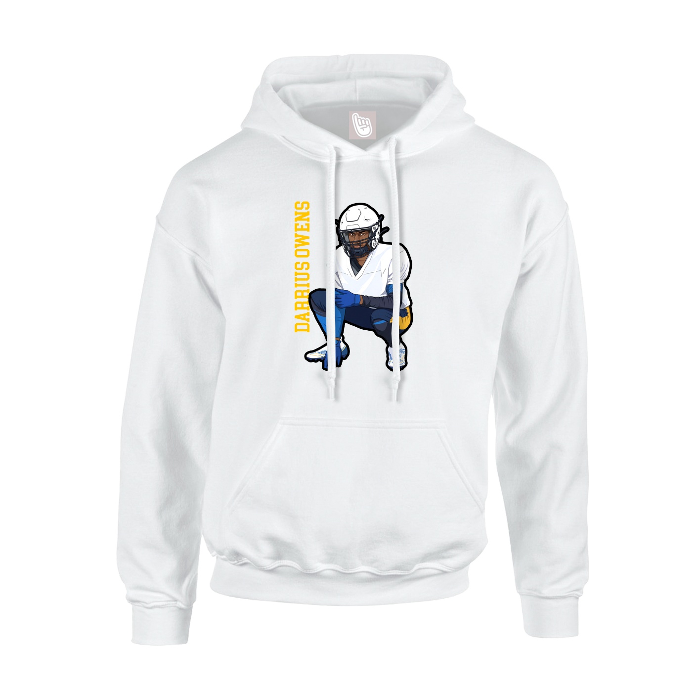 Hoodie — Name Vertical in White