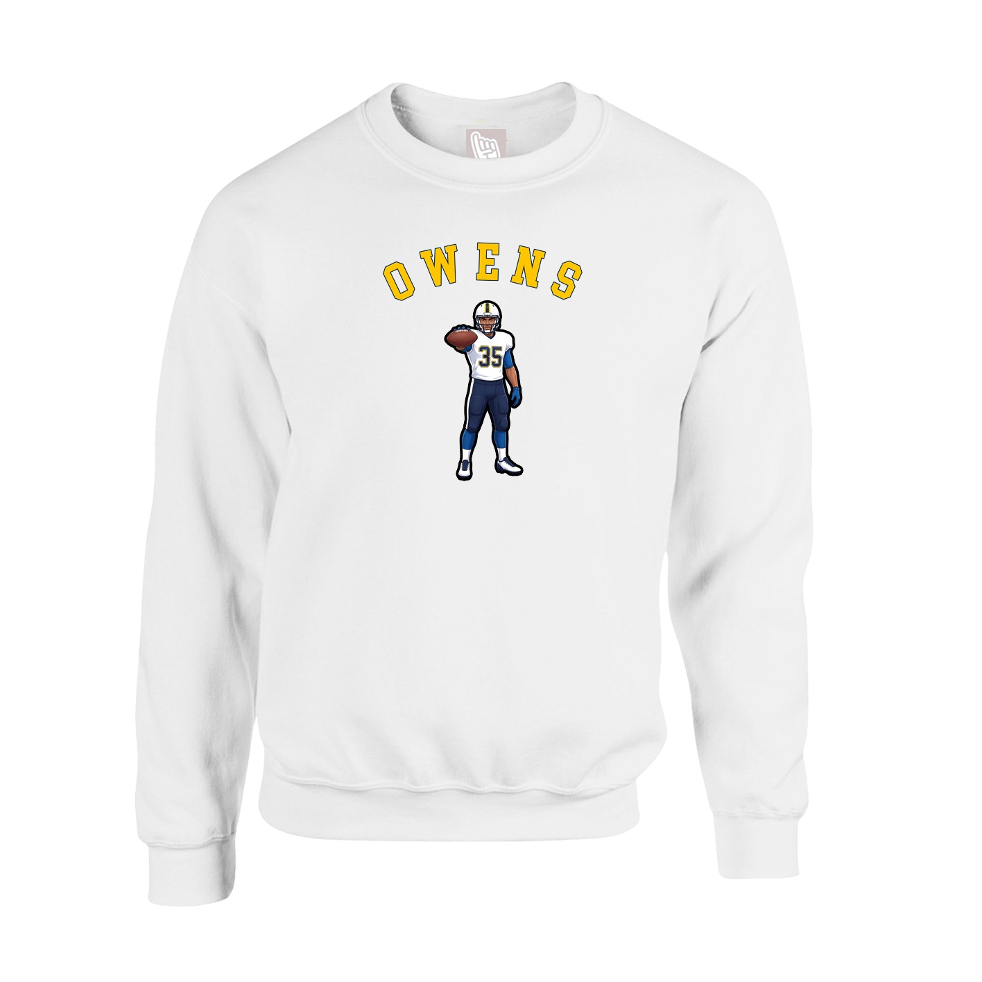 Fleece Crew — Shirsey Arch in White