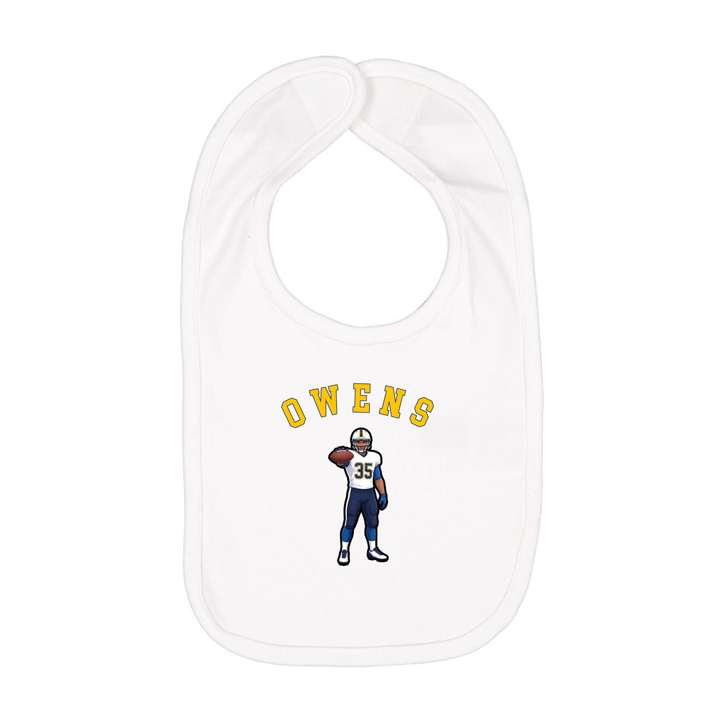 Infant Bib — Shirsey Arch in White