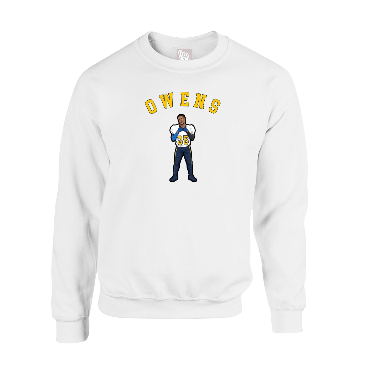Fleece Crew — Shirsey Arch in White