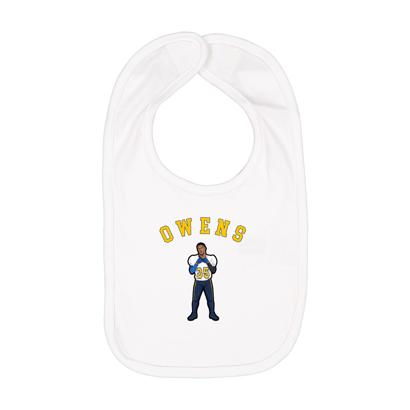 Infant Bib — Shirsey Arch in White