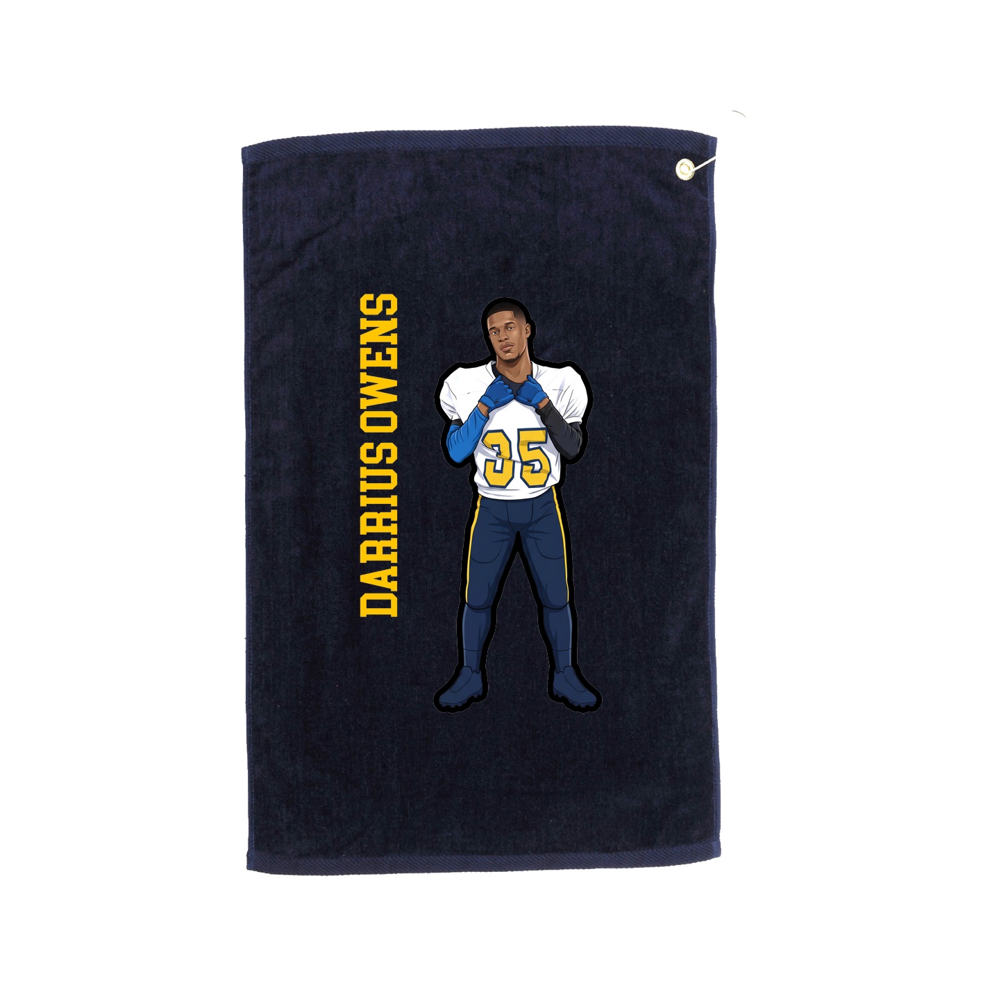 Golf Towel — Name Vertical in Navy
