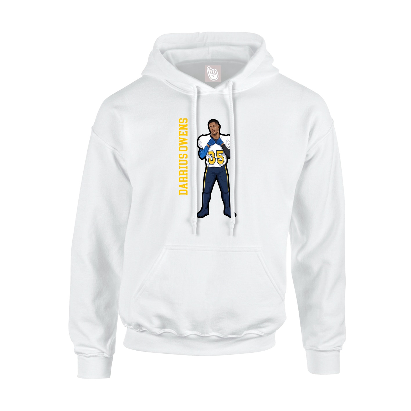 Youth Hoodie — Name Vertical in White