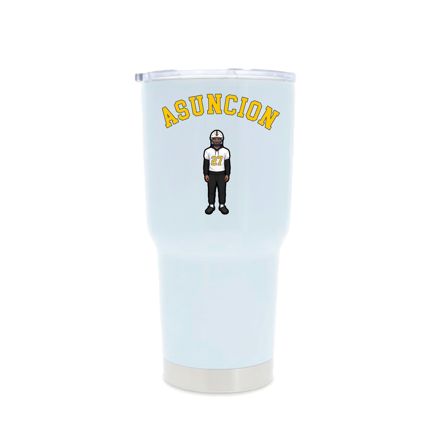 30oz Stainless Steel Tumbler — Shirsey Arch in White