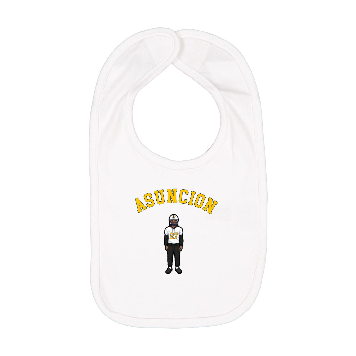 Infant Bib — Shirsey Arch in White