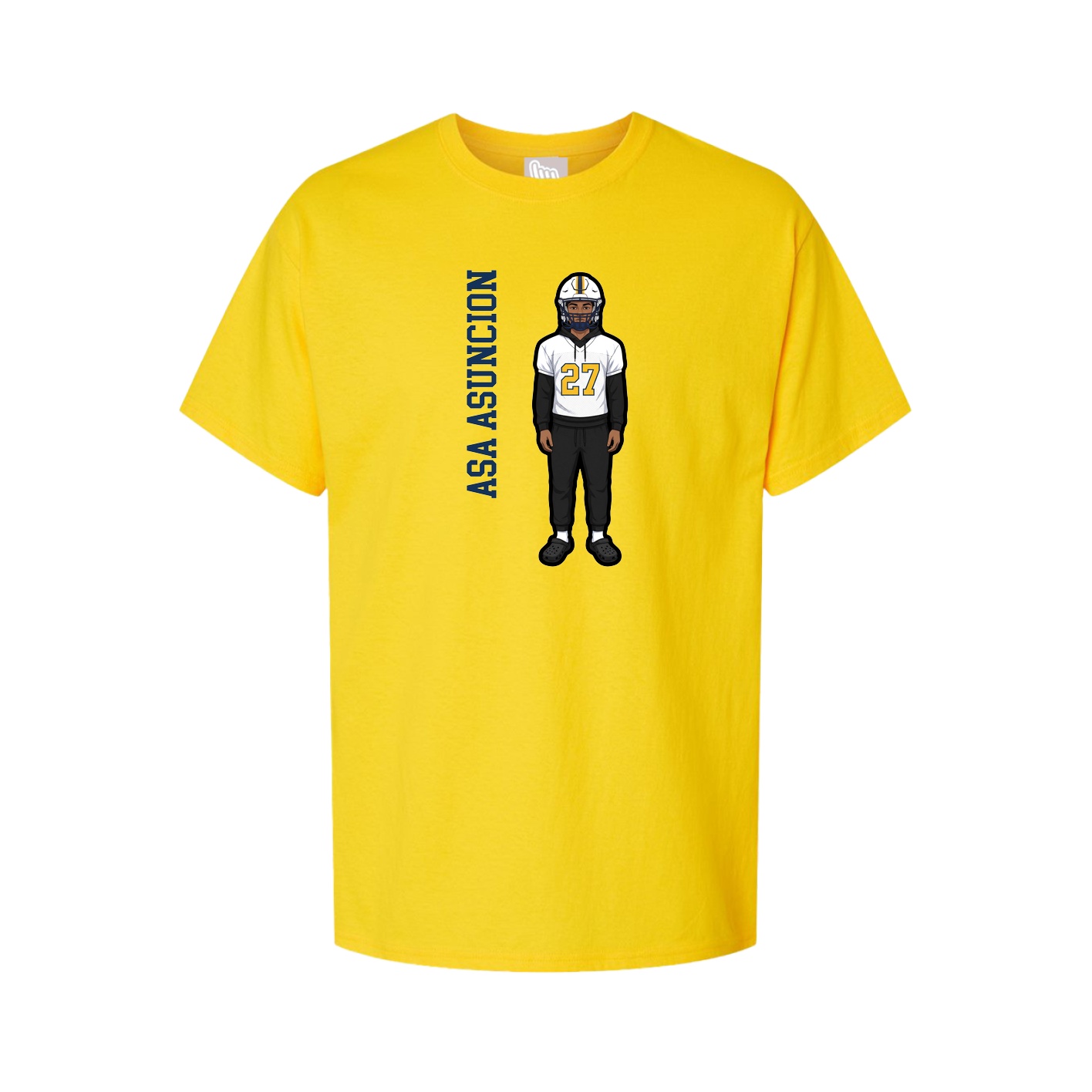 Youth Tee — Name Vertical in Gold