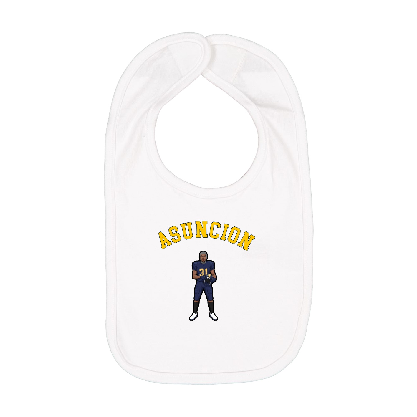 Infant Bib — Shirsey Arch in White