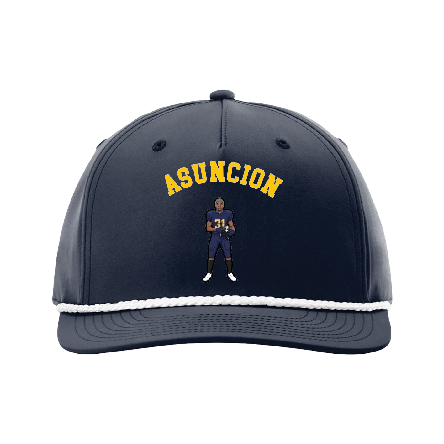 Five-Panel Classic Rope Cap — Shirsey Arch in Navy
