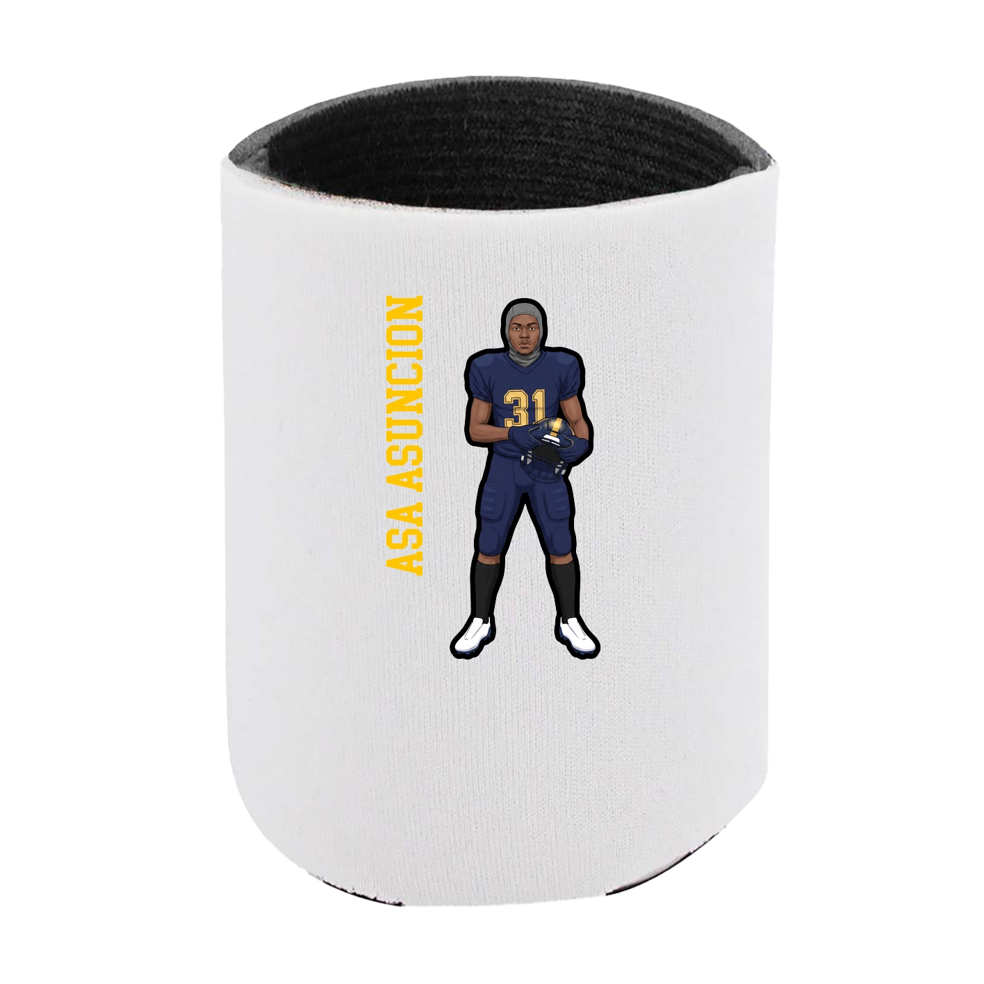 Can Holder — Name Vertical in White