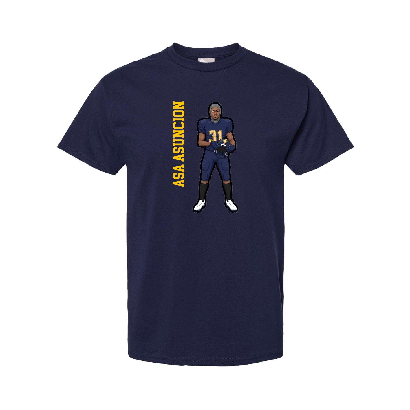 Youth Tee — Name Vertical in Navy