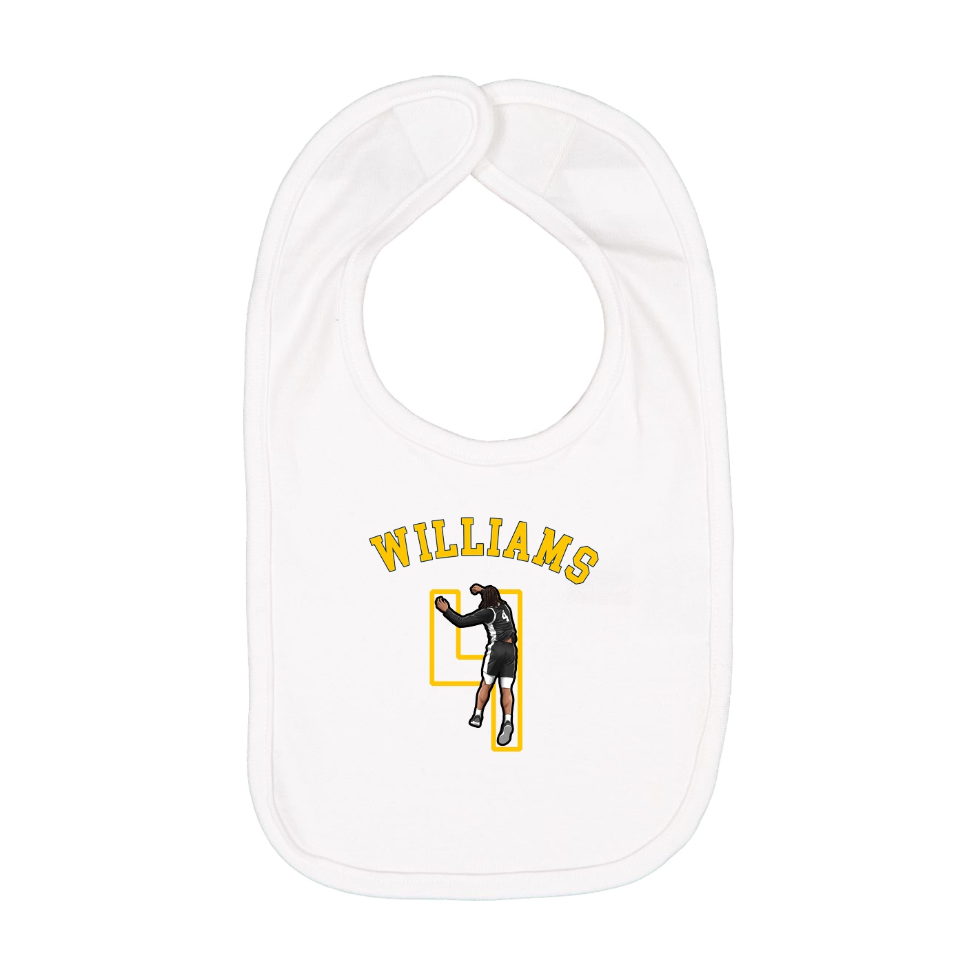 Infant Bib — Shirsey Arch in White