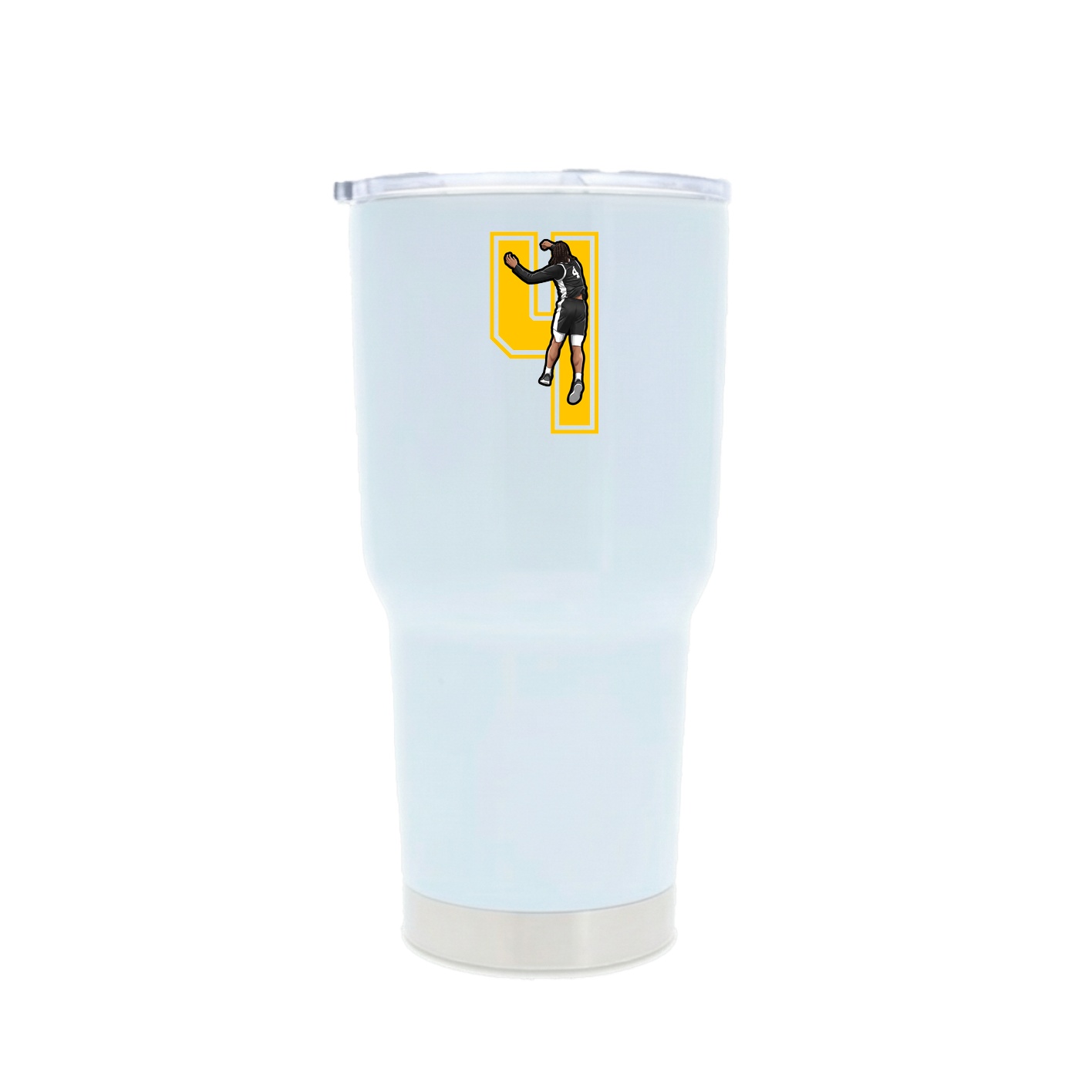 30oz Stainless Steel Tumbler — Number in White