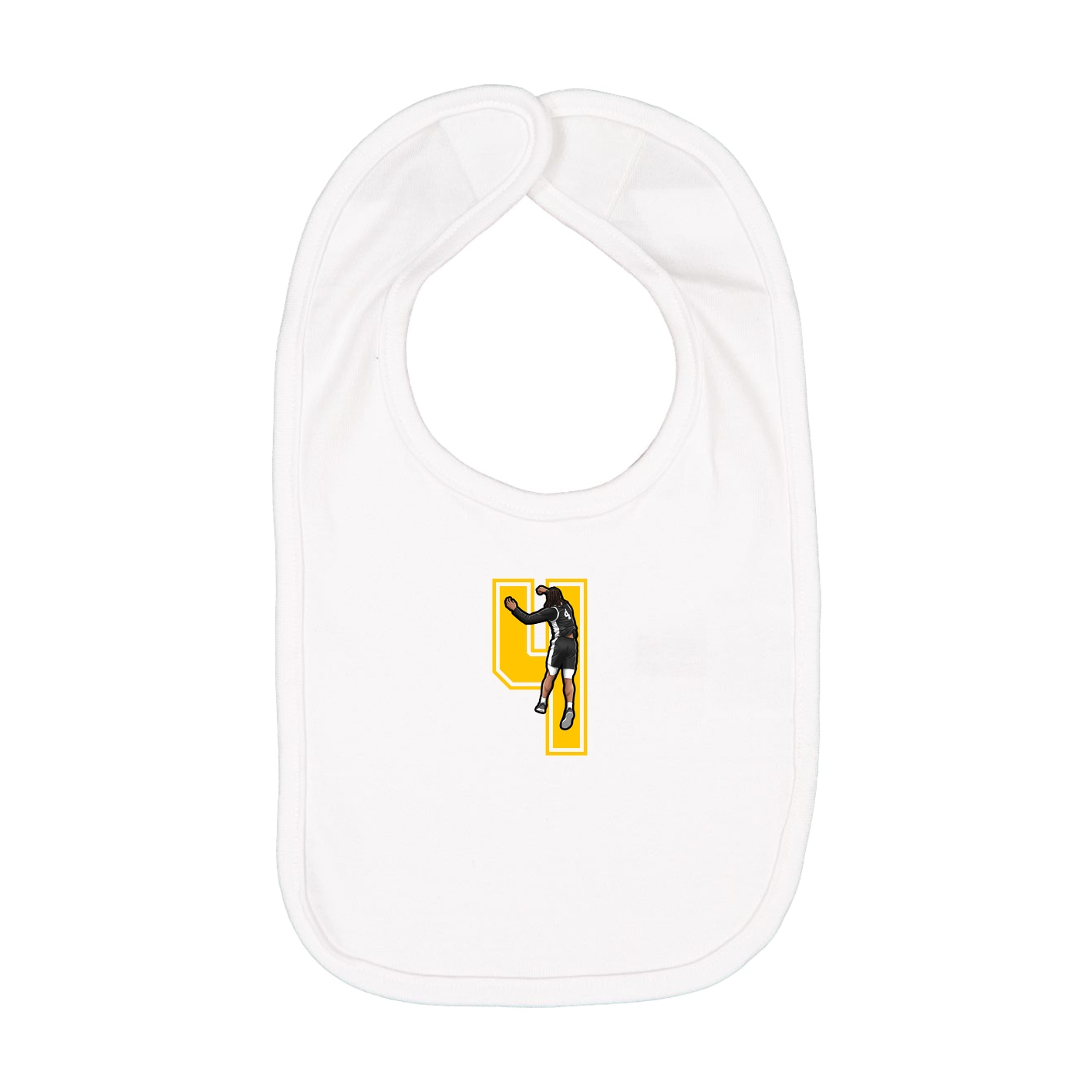 Infant Bib — Number in White