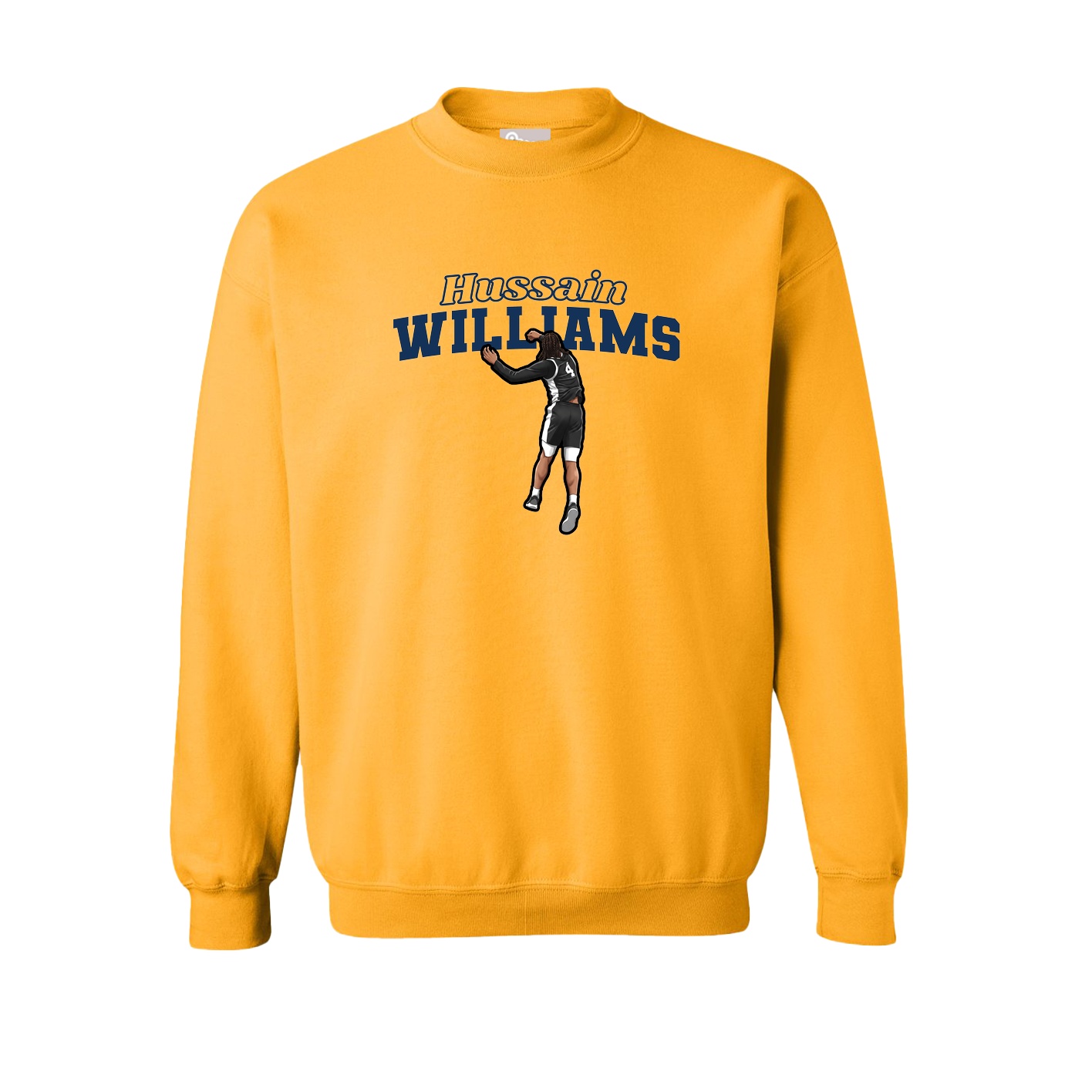 Fleece Crew — Name Arch in Gold