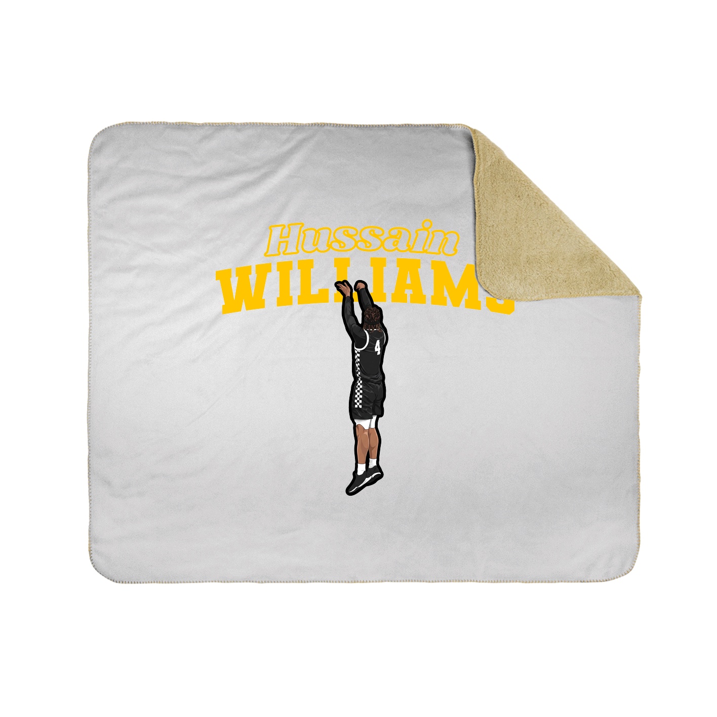 Throw Blanket — Name Arch in White