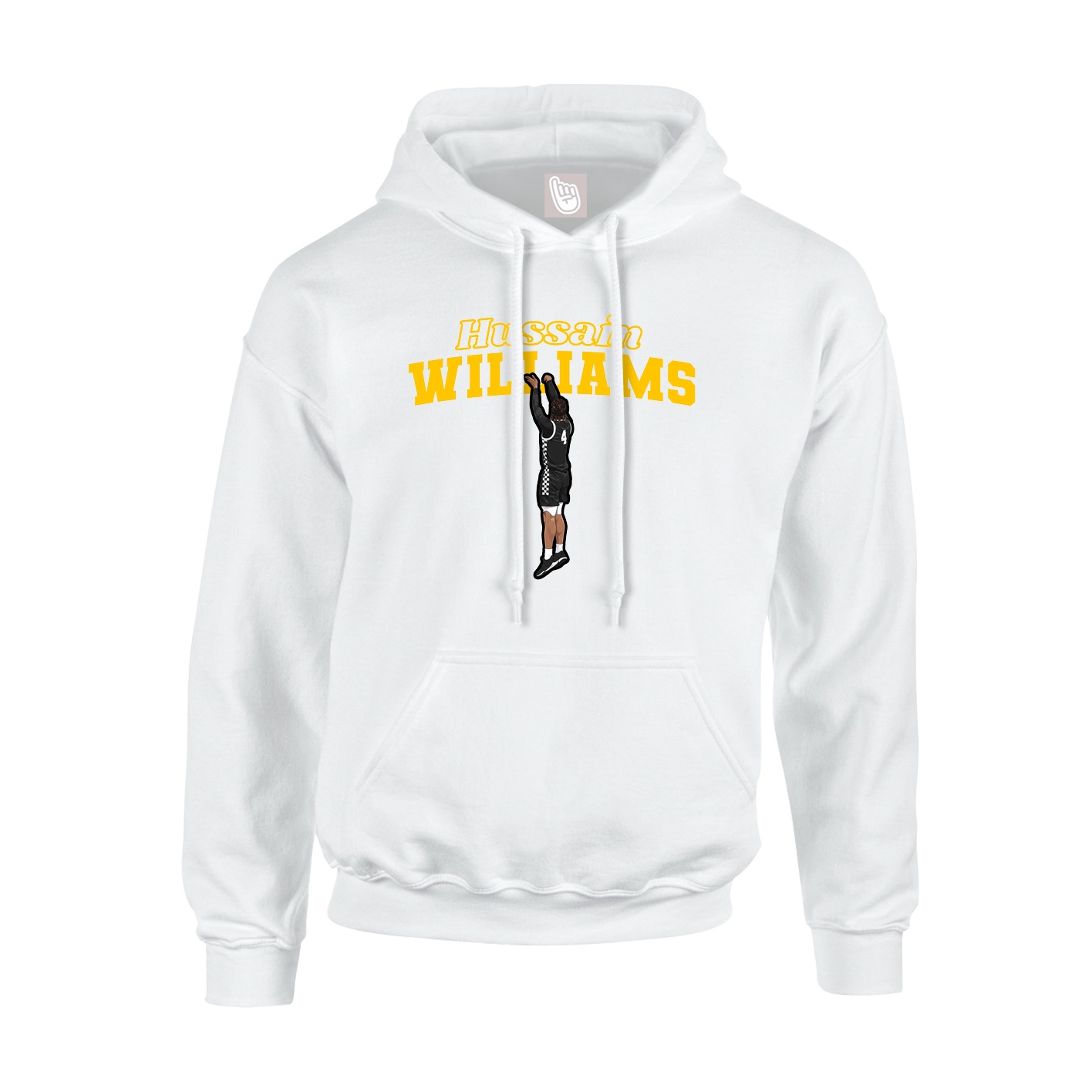 Hoodie — Name Arch in White