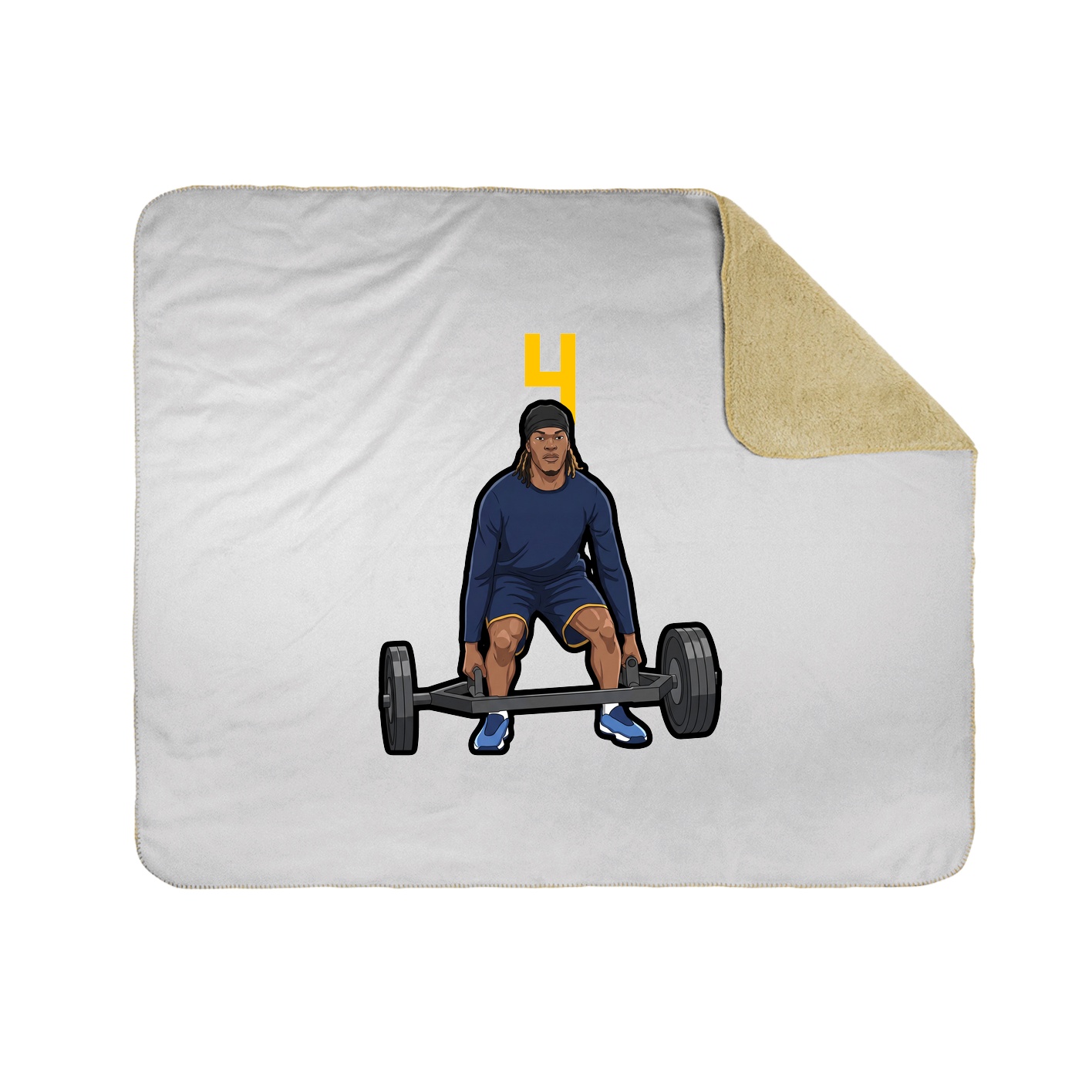 Throw Blanket — Number Top in White