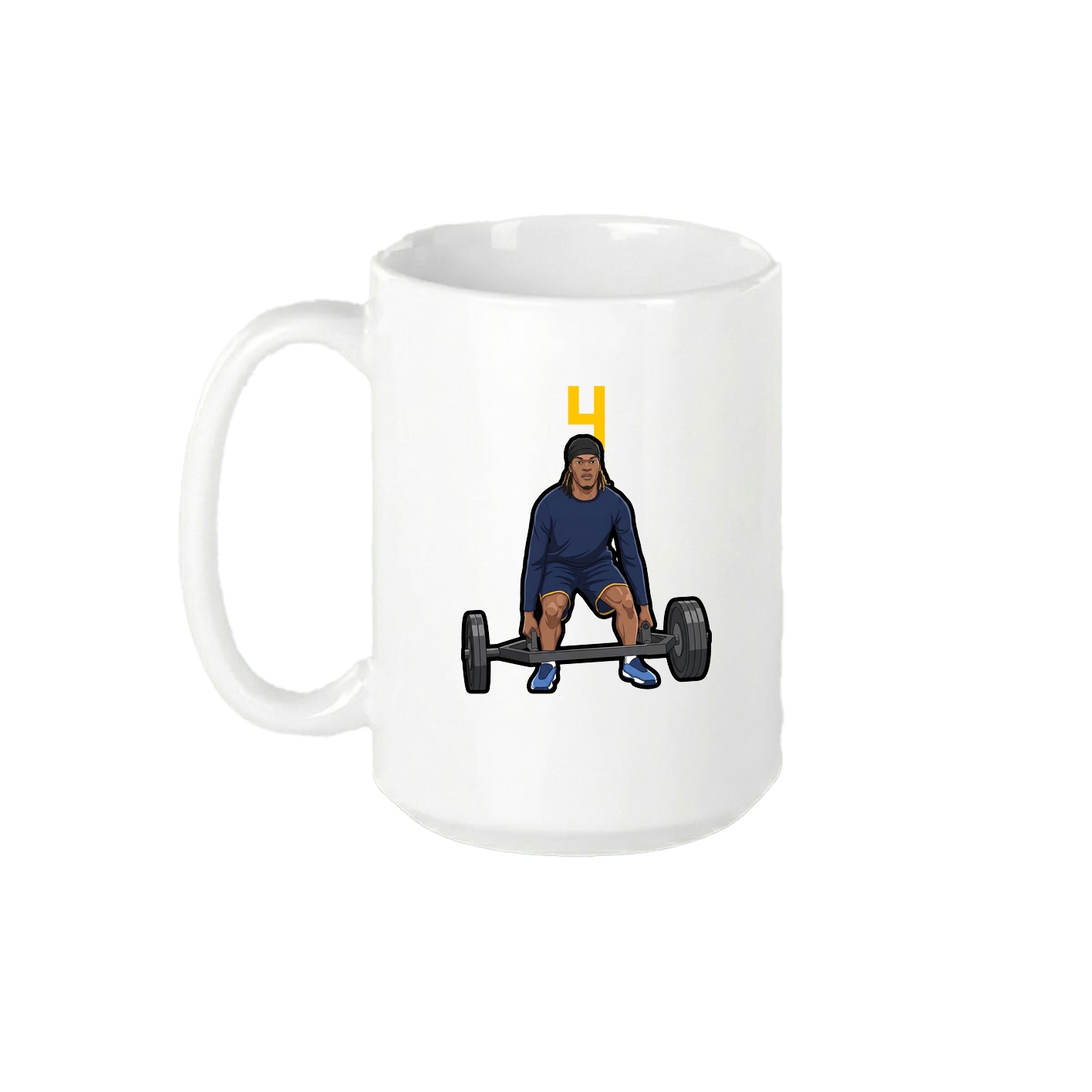 15oz Coffee Mug — Number Top in White