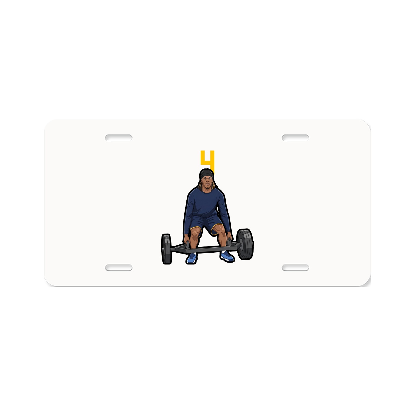 License Plate — Number Top in Classic