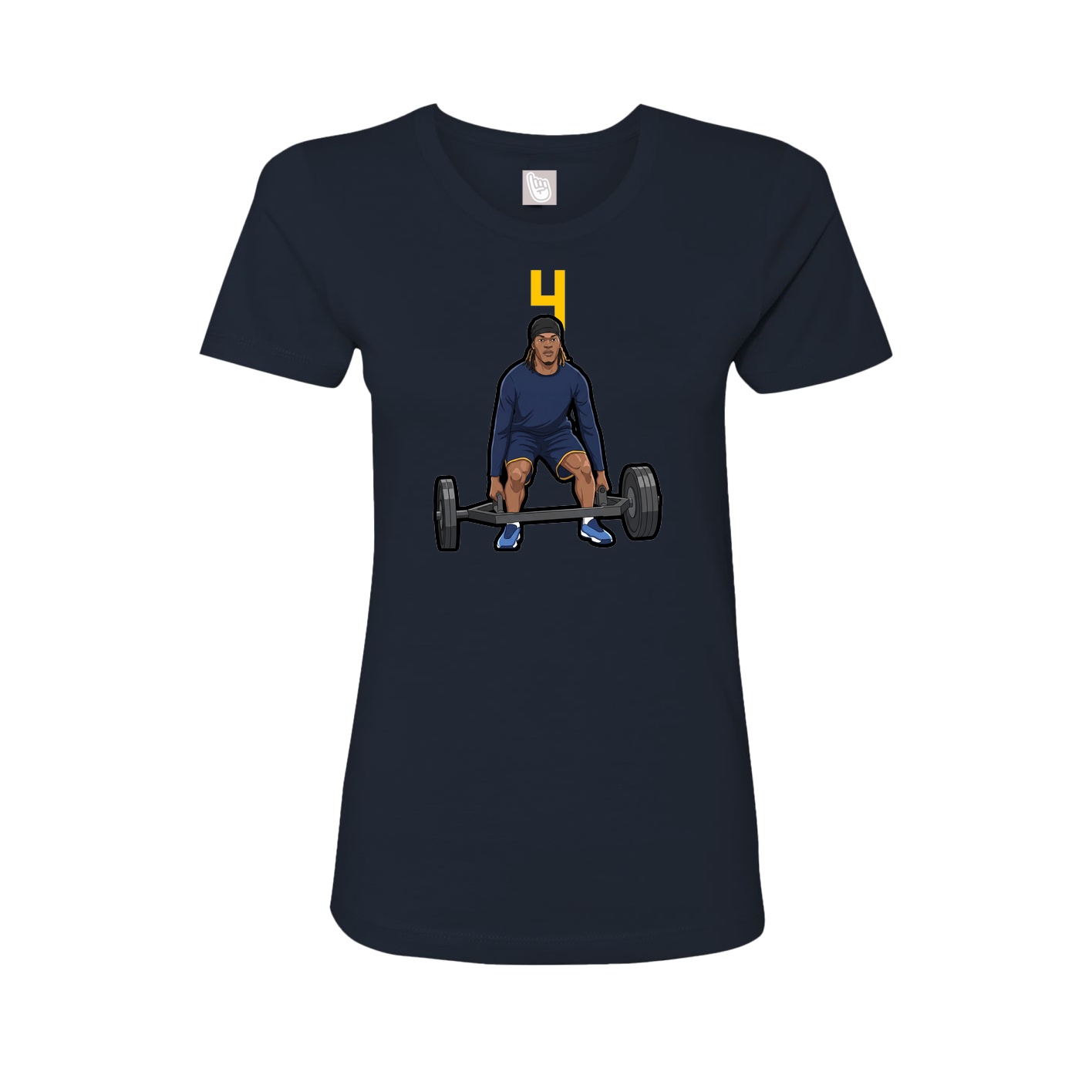 Womens Tee — Number Top in Navy