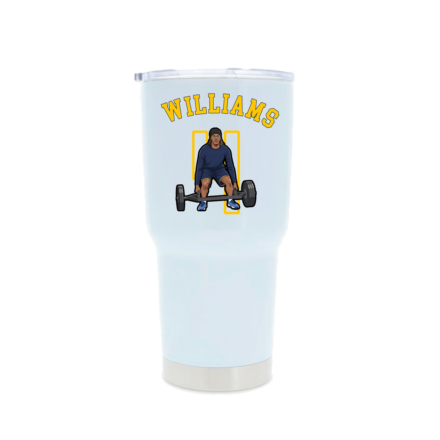 30oz Stainless Steel Tumbler — Shirsey Arch in White
