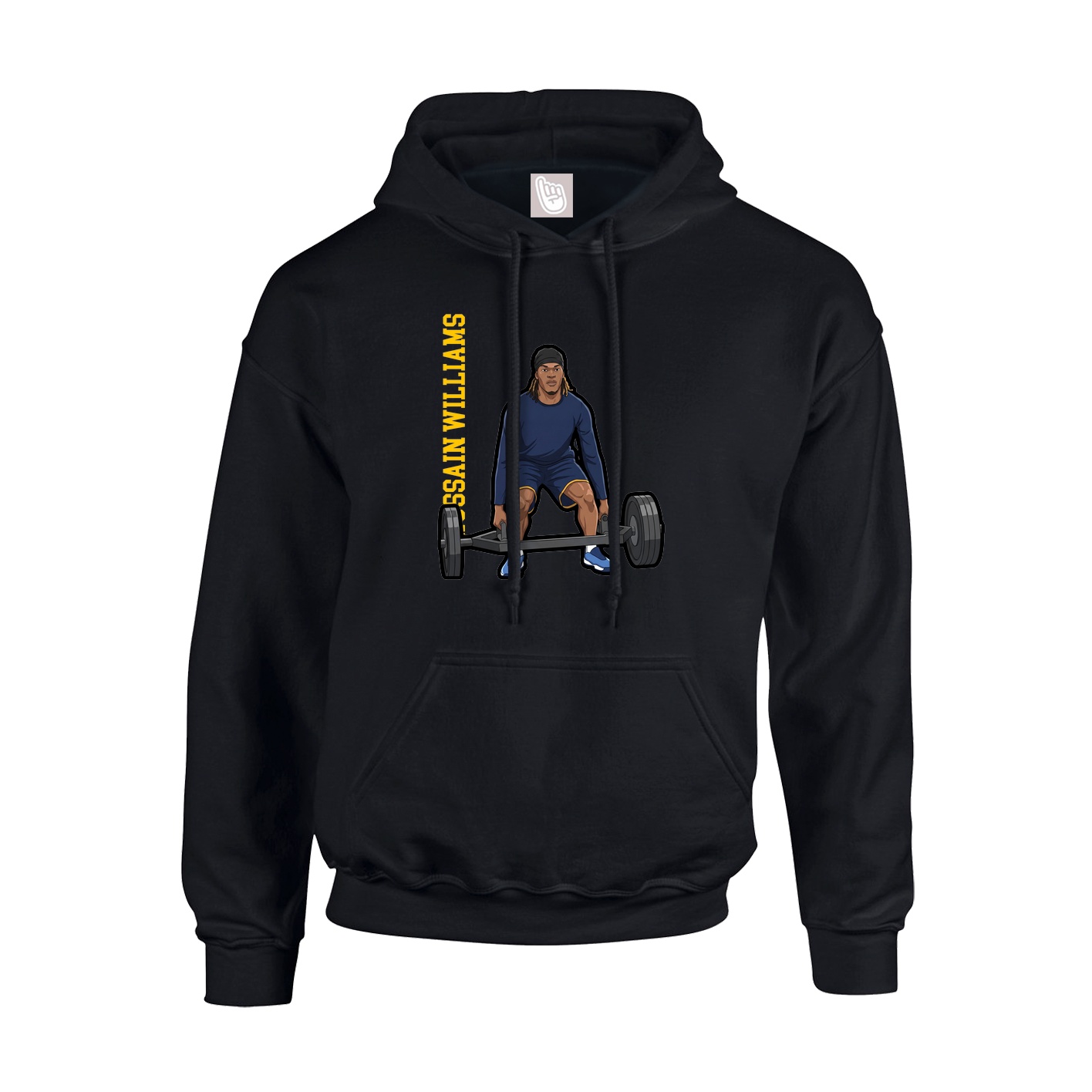 Youth Hoodie — Name Vertical in Black