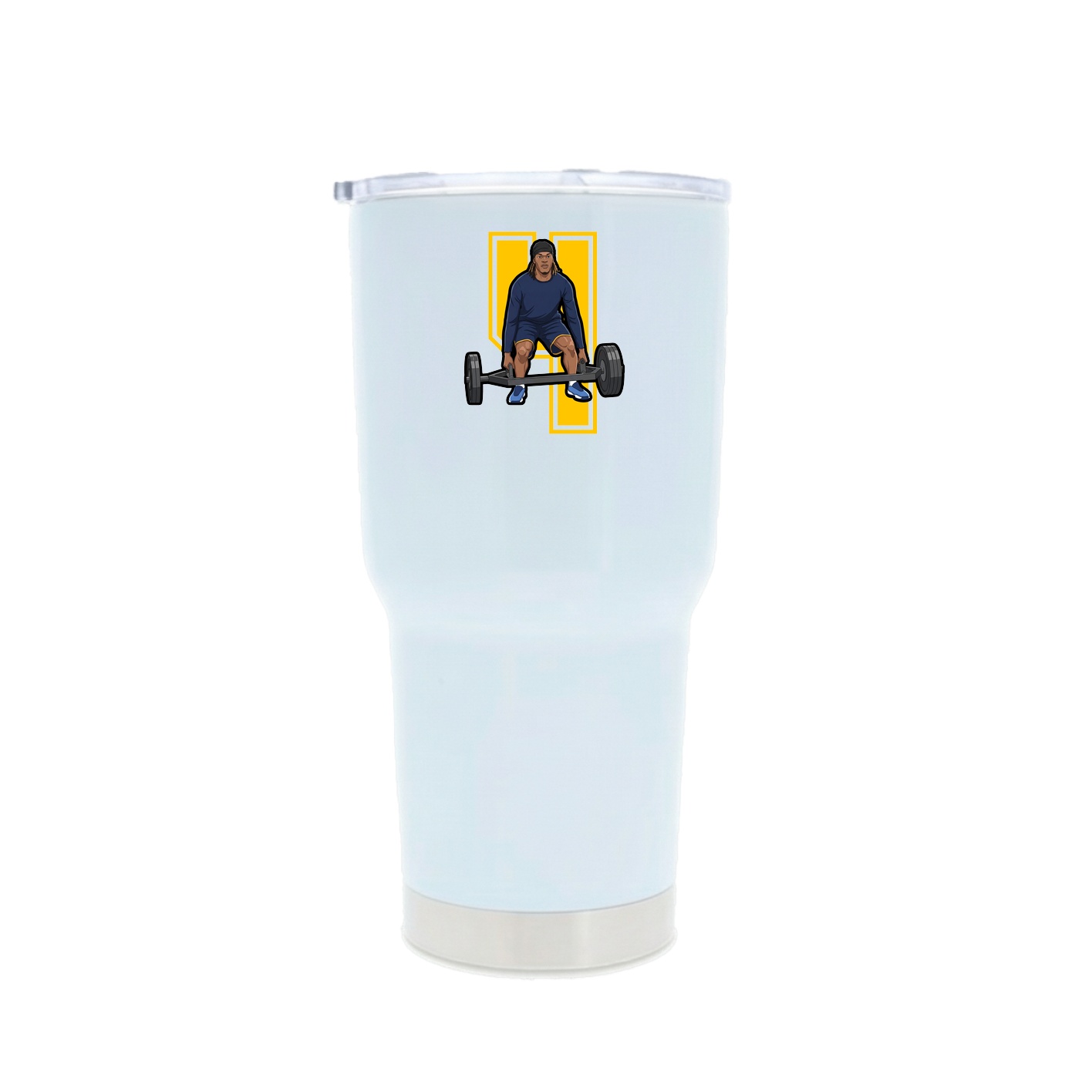 30oz Stainless Steel Tumbler — Number in White