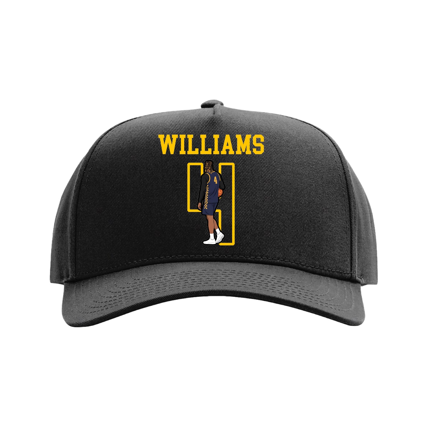 Full Fabric Five-Panel Champ Cap — Shirsey in Black