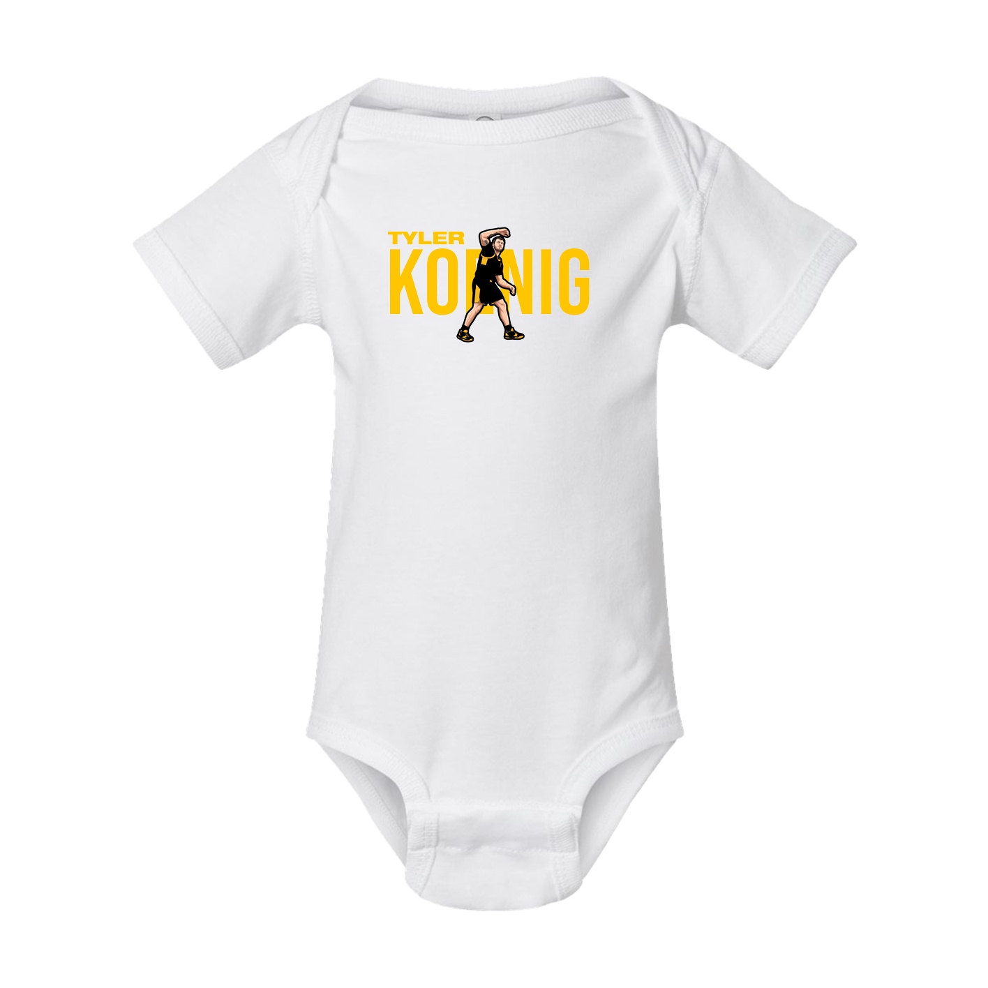 Baby Onesie — Player Name in White