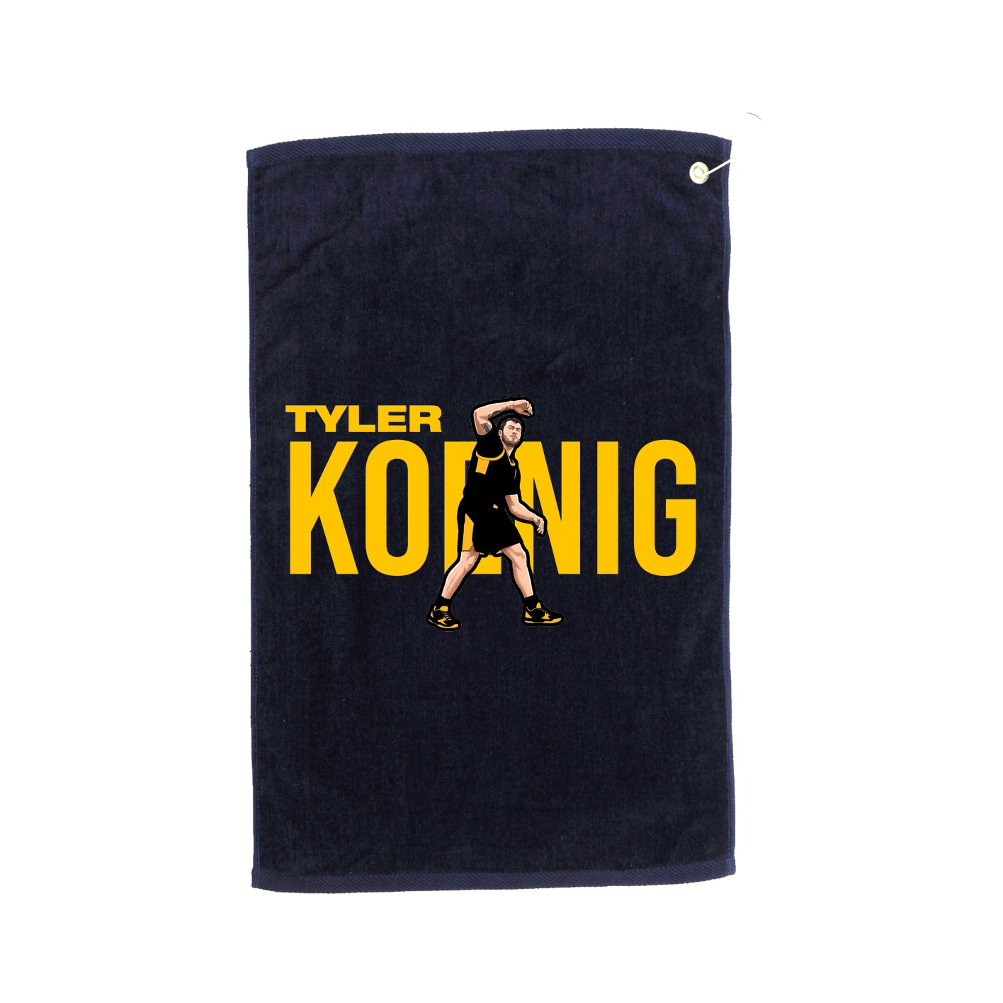 Golf Towel — Player Name in Navy