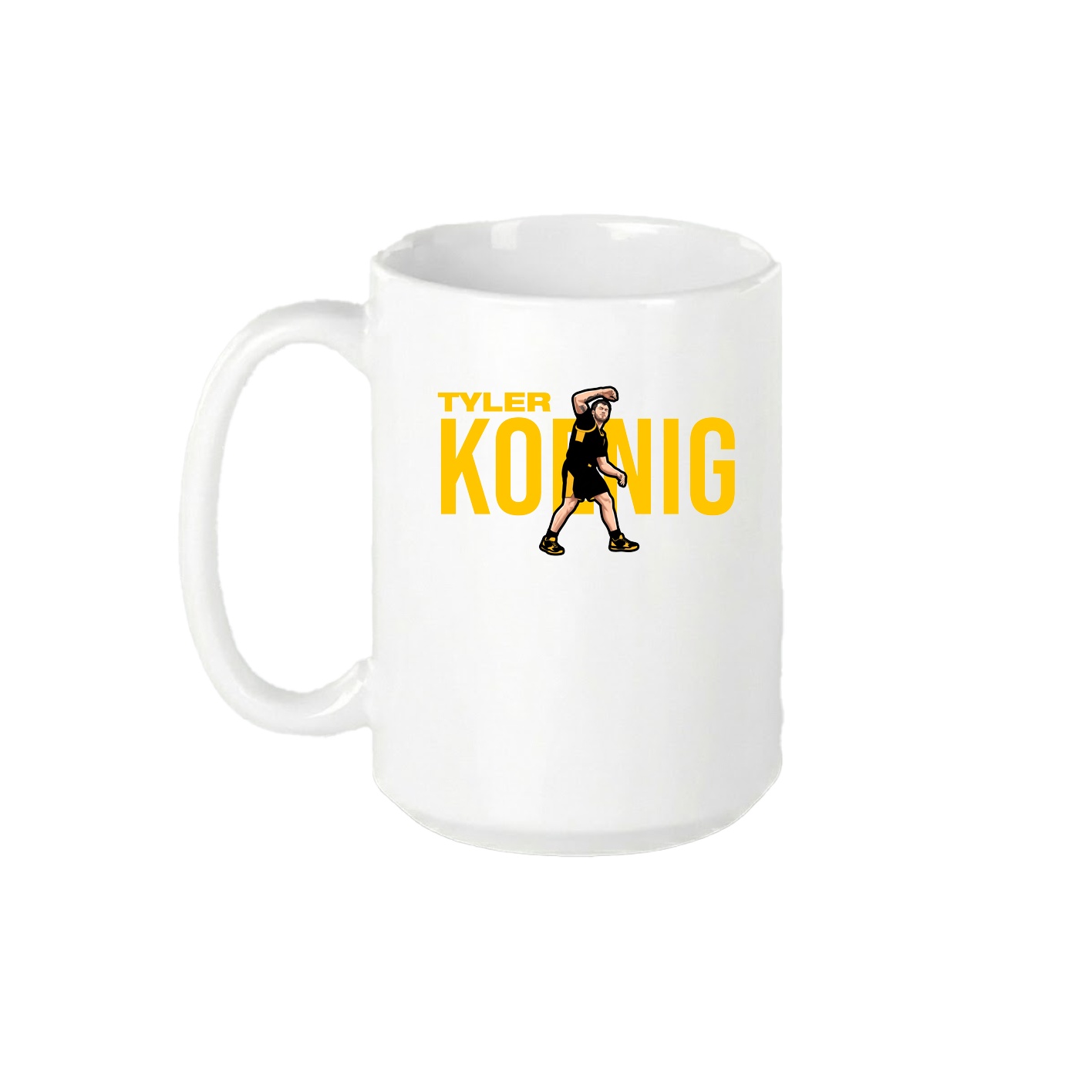 15oz Coffee Mug — Player Name in White