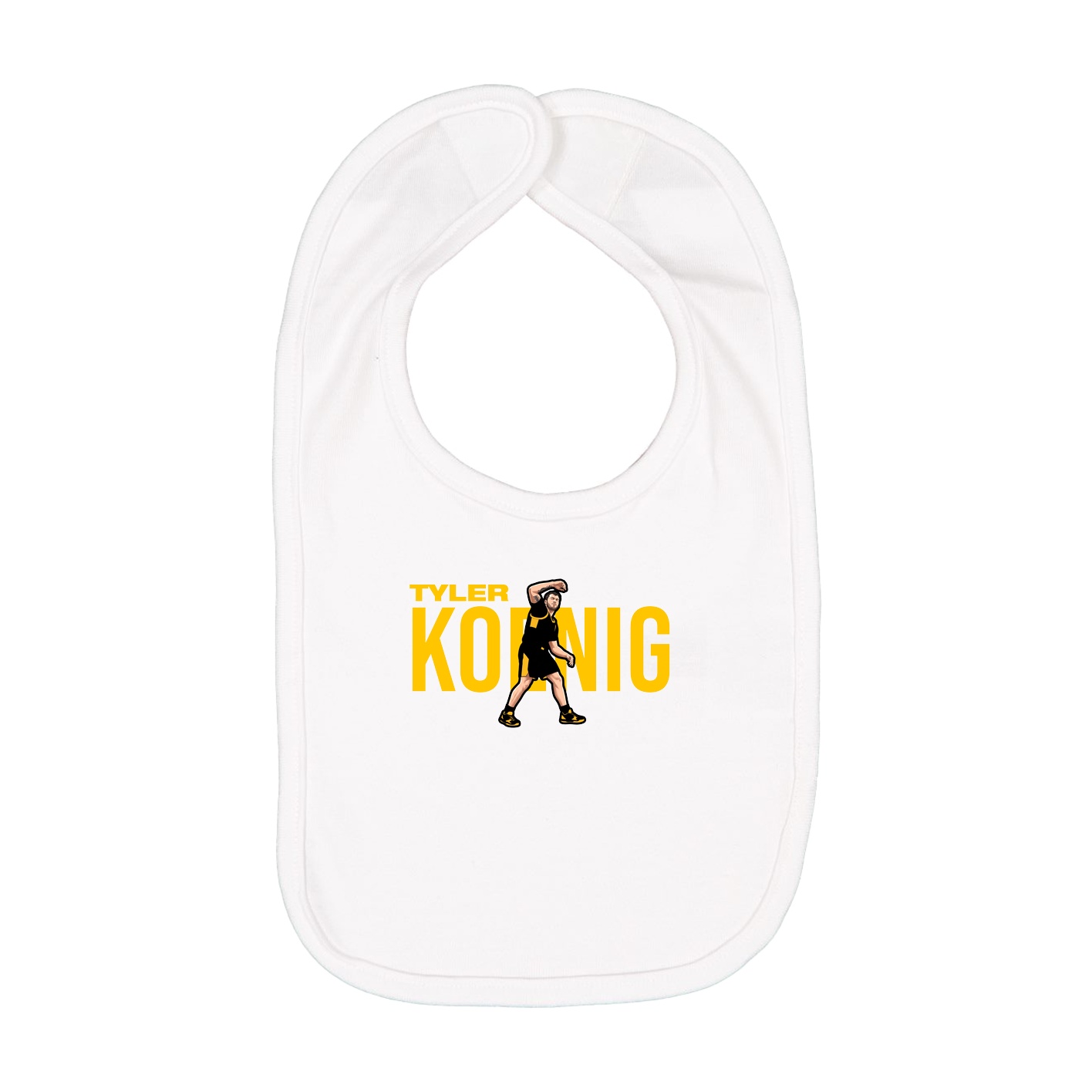 Infant Bib — Player Name in White