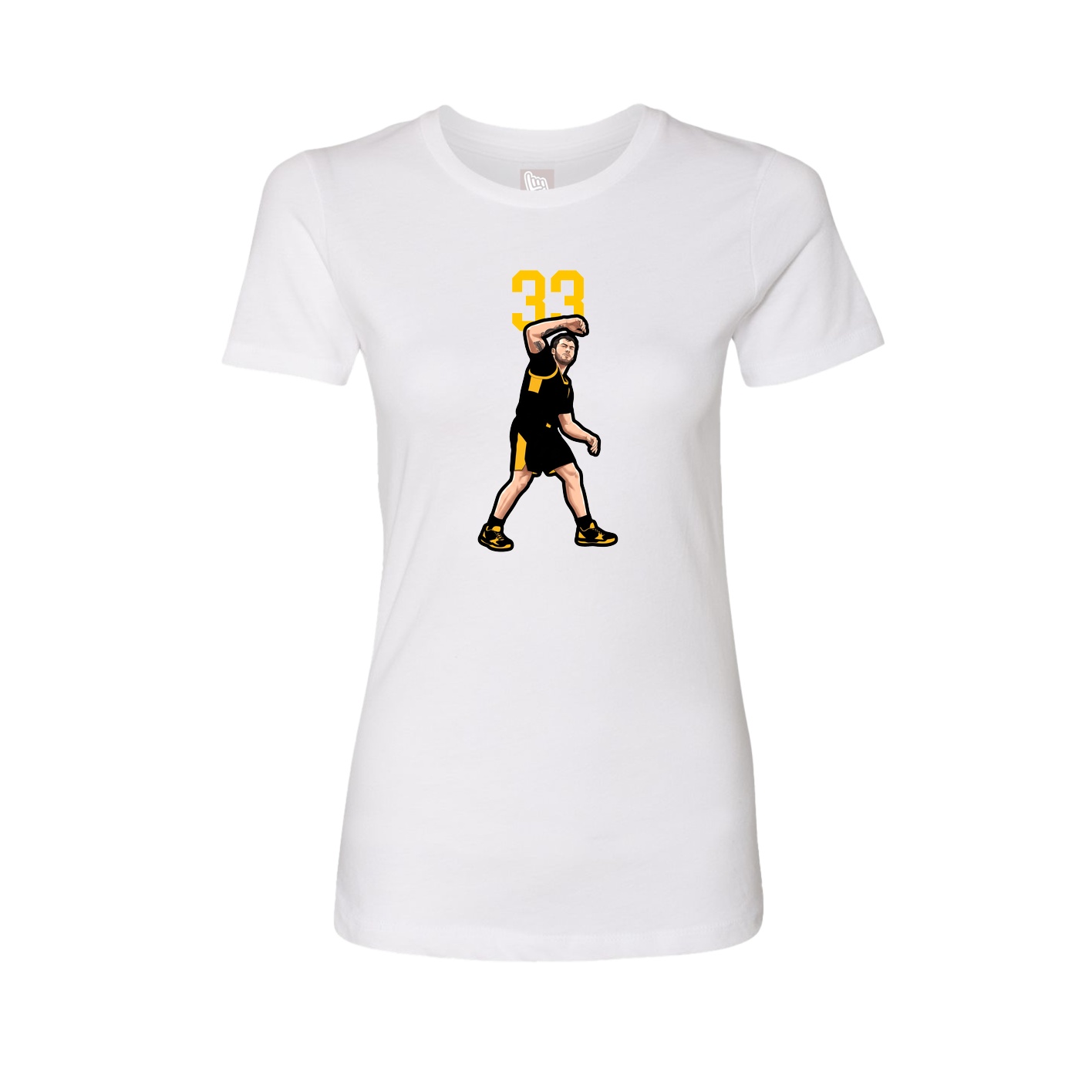 Fitted Women's Tee — Number Top in White